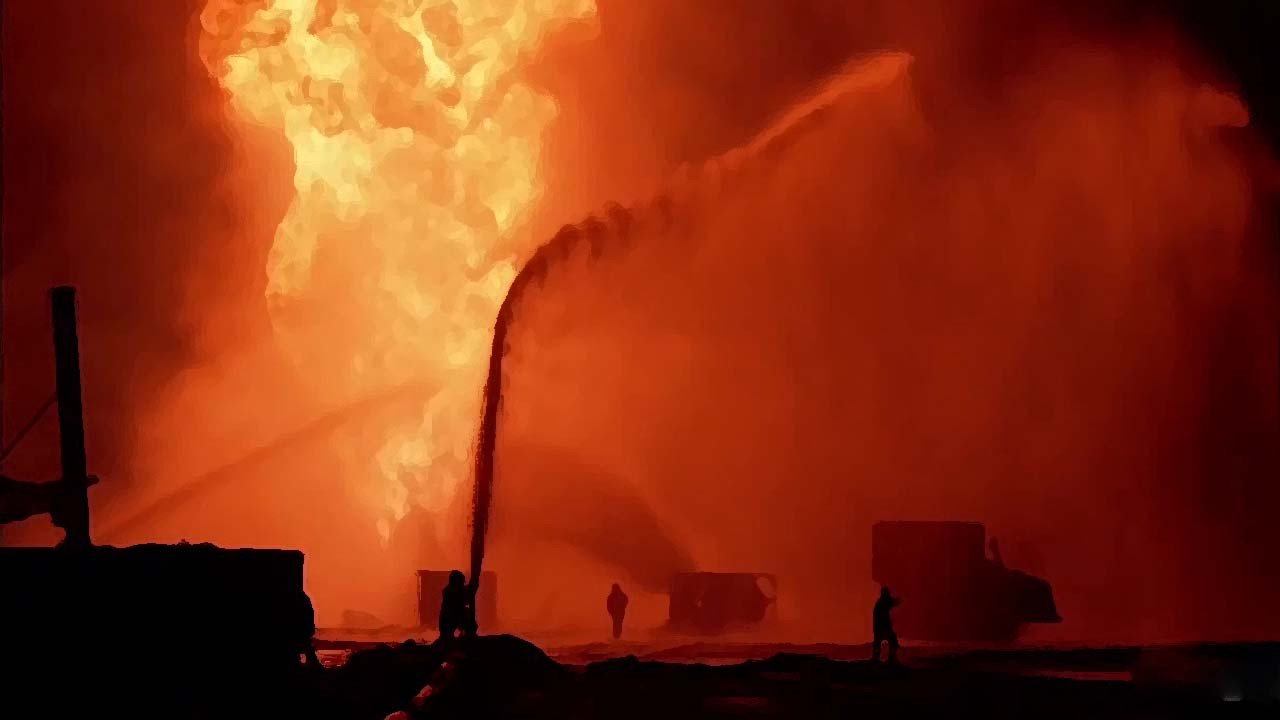 Backdrop for Fires of Kuwait