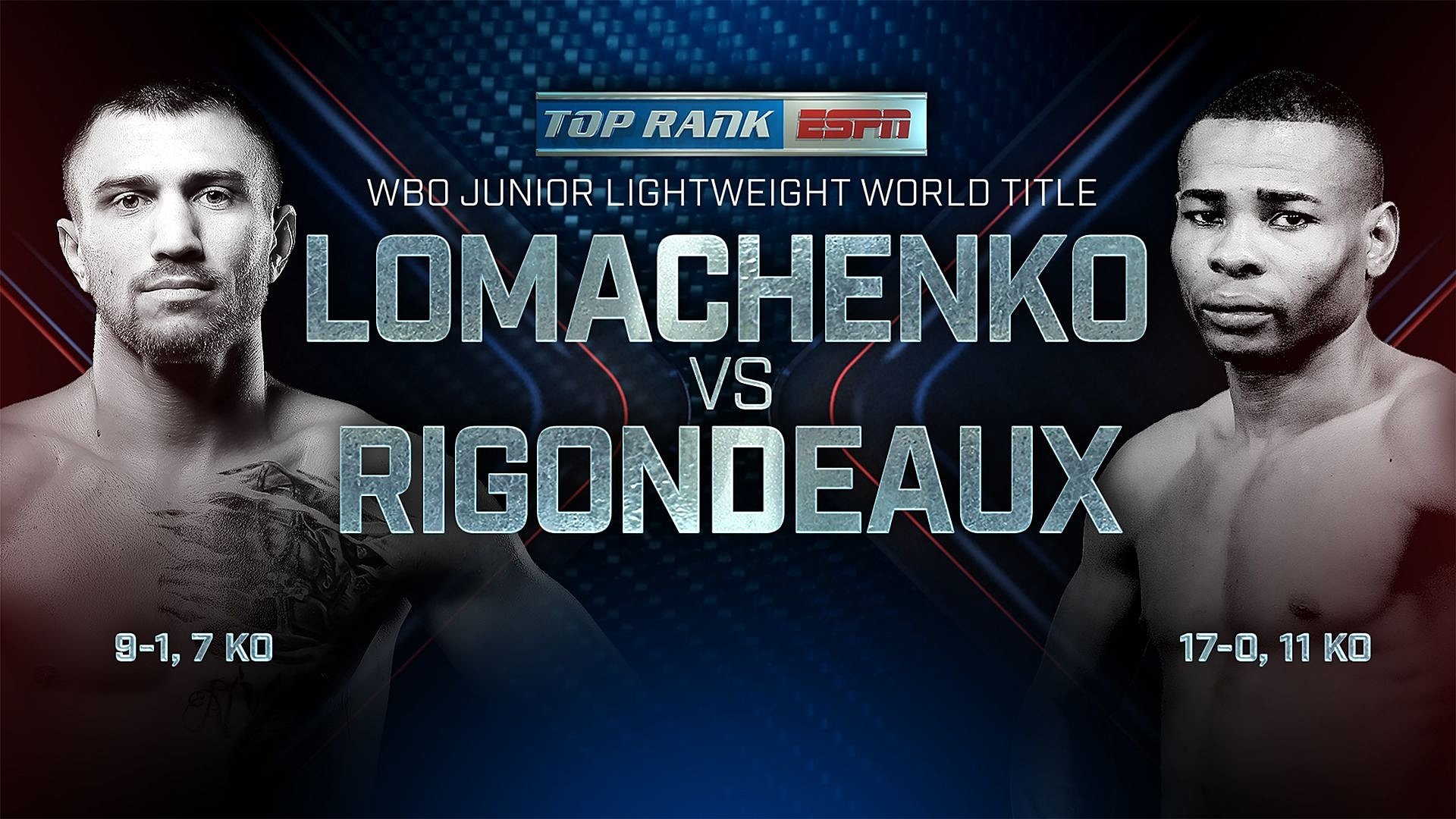 Backdrop for Vasyl Lomachenko vs. Guillermo Rigondeaux