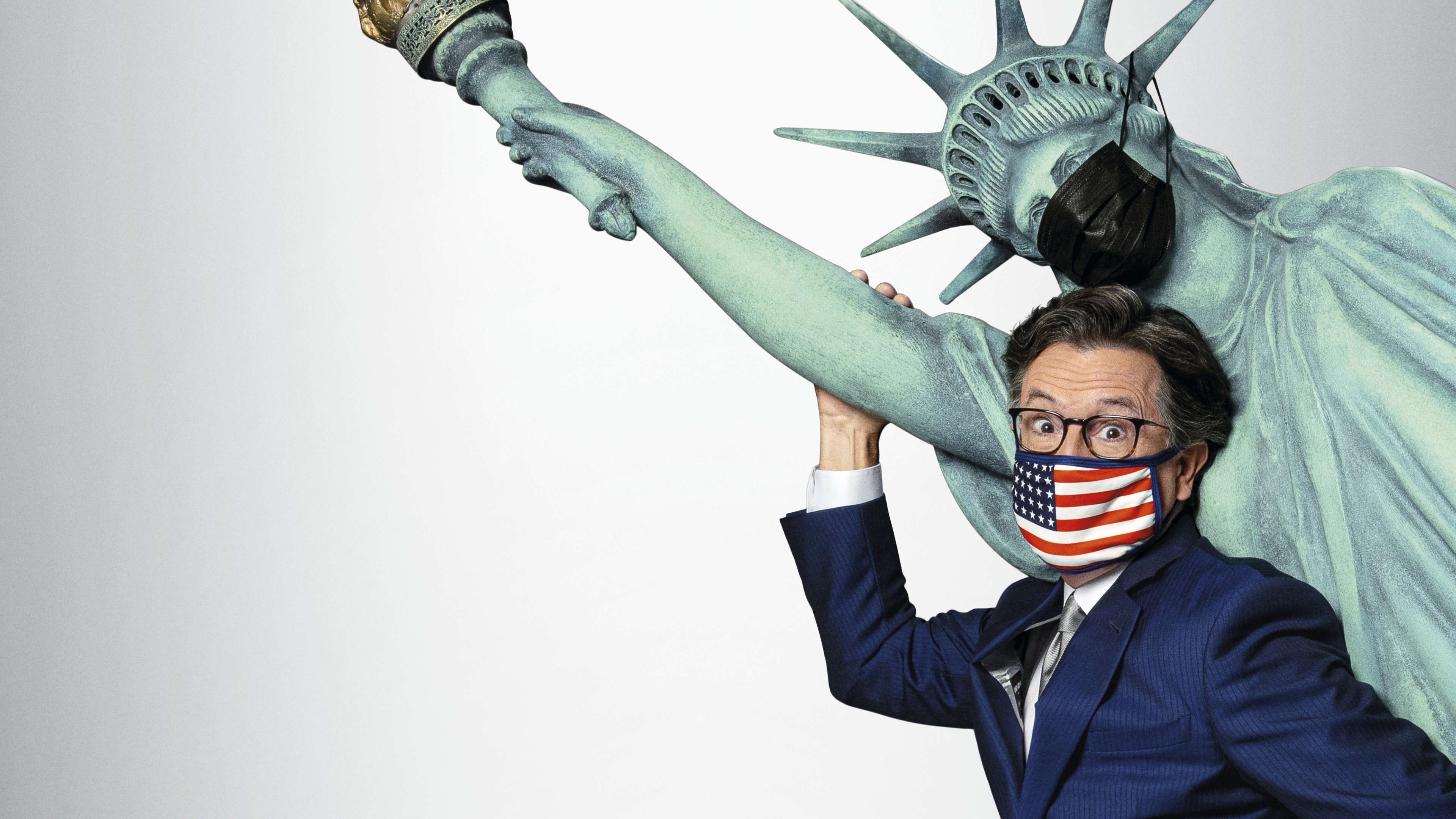Backdrop for Stephen Colbert's Election Night 2020: Democracy's Last Stand: Building Back America Great Again Better 2020