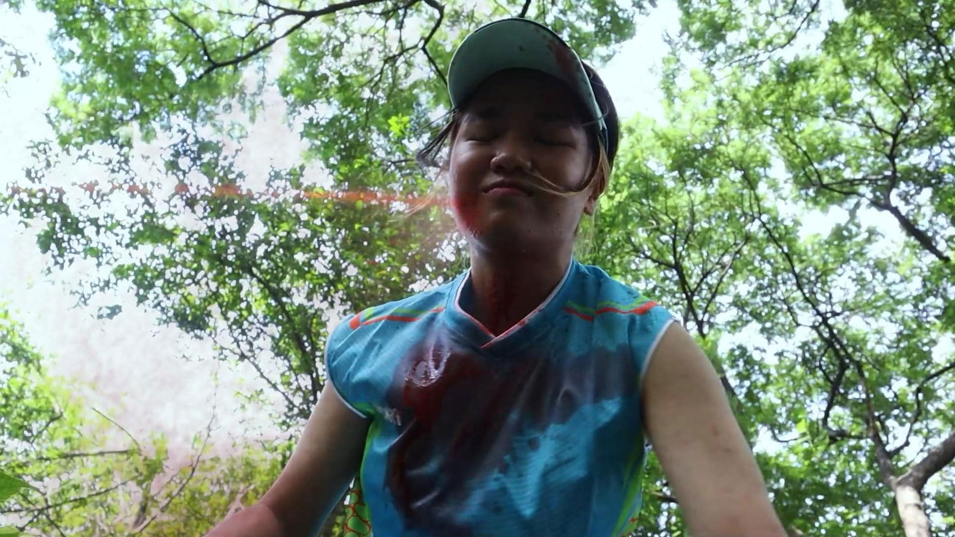 Backdrop for A Running Girl