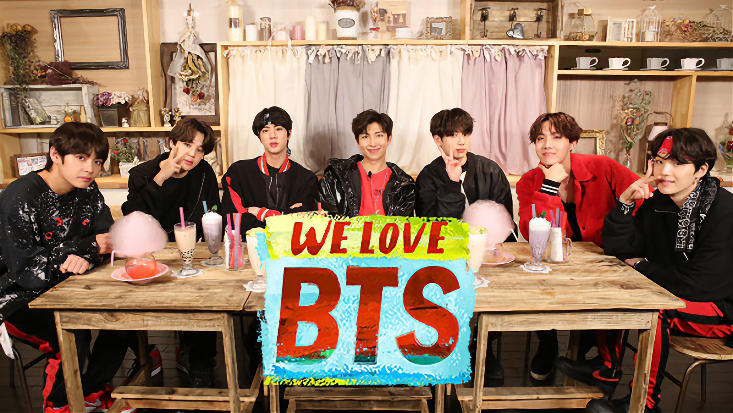 Backdrop for BTS Sweets Party in Harajuku Japan