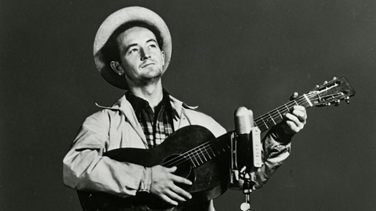Backdrop for Woody Guthrie: Three Chords and the Truth