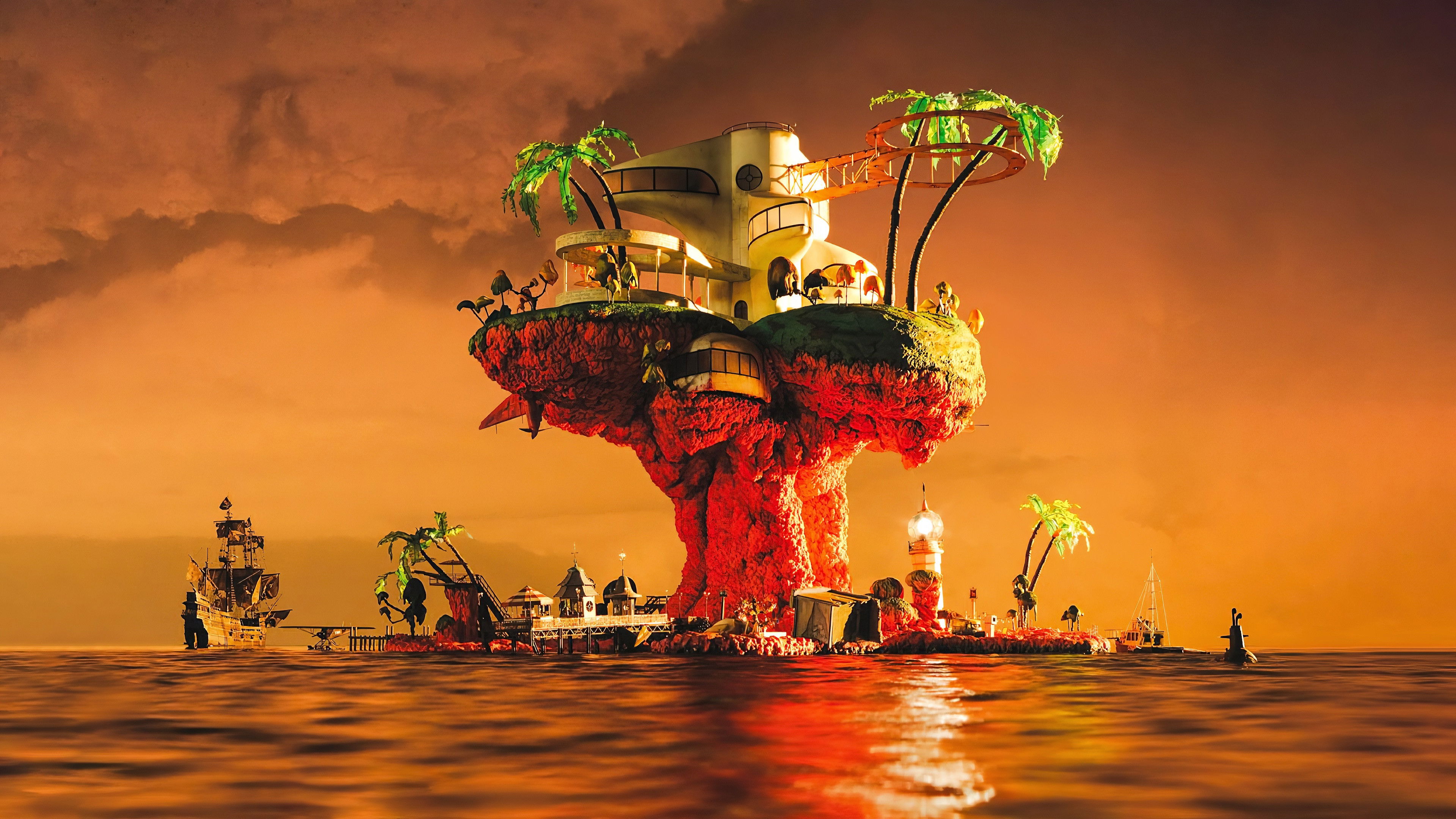 Backdrop for The Making of Plastic Beach