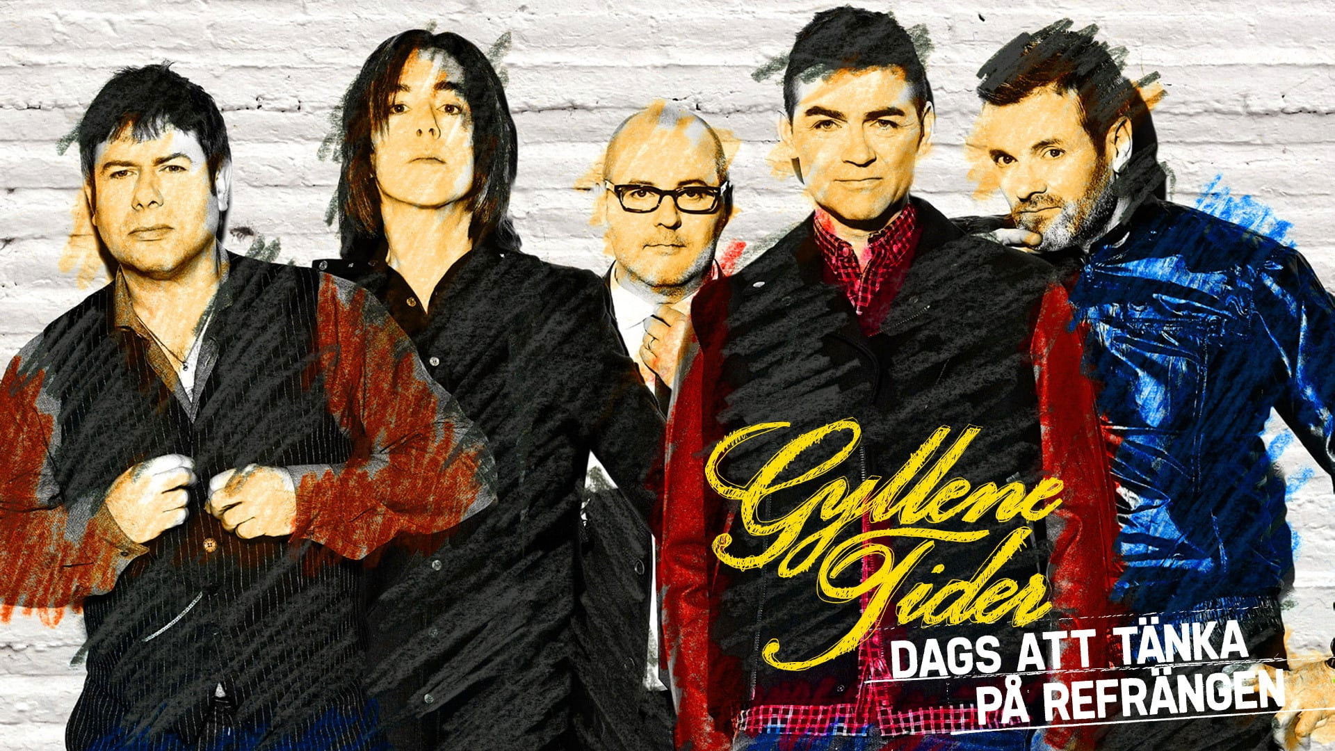 Backdrop for Gyllene Tider: Dags att tänka på konserten