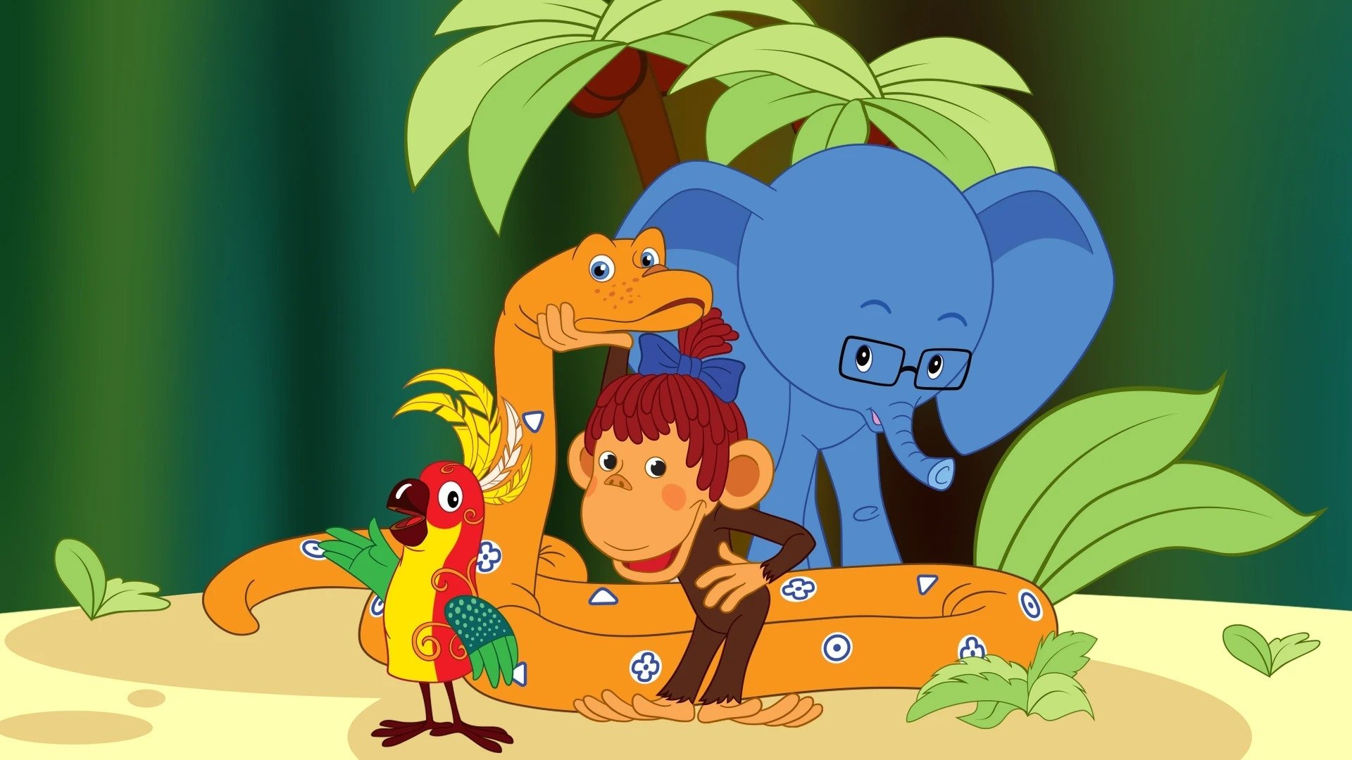 Backdrop for 38 Parrots