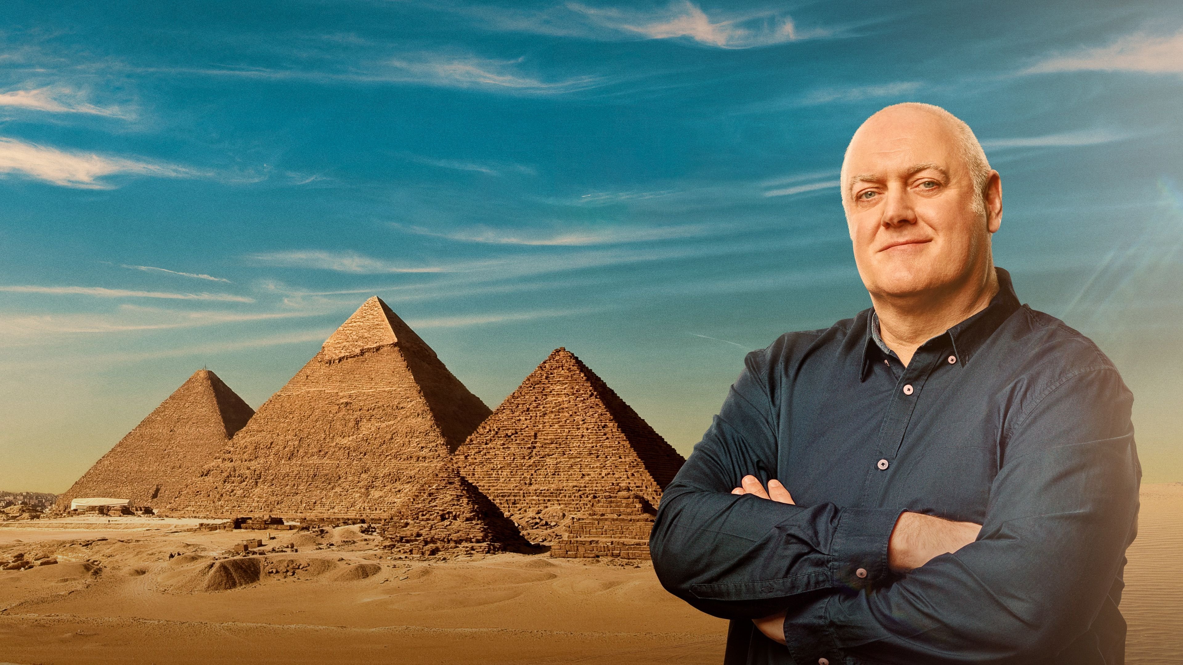 Backdrop for Mysteries of the Pyramids with Dara Ó Briain