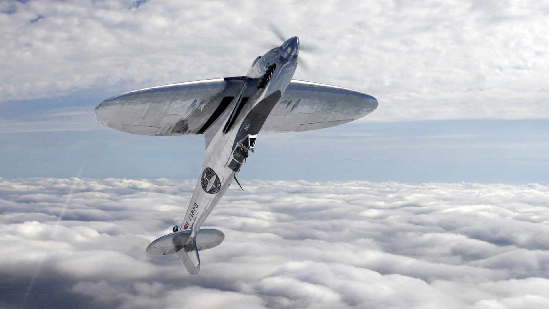 Backdrop for Silver Spitfire: The Longest Flight