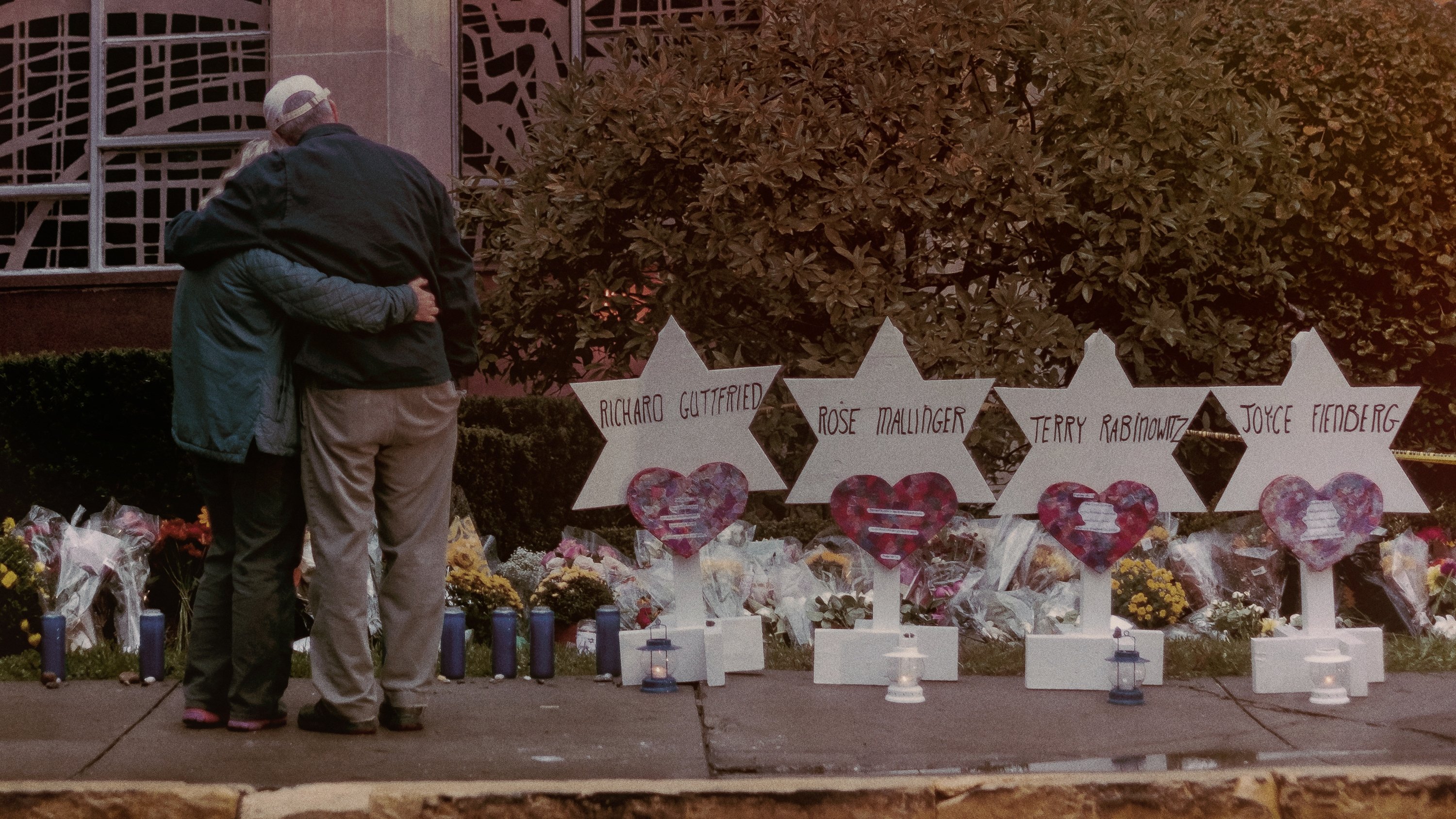 Backdrop for A Tree of Life: The Pittsburgh Synagogue Shooting