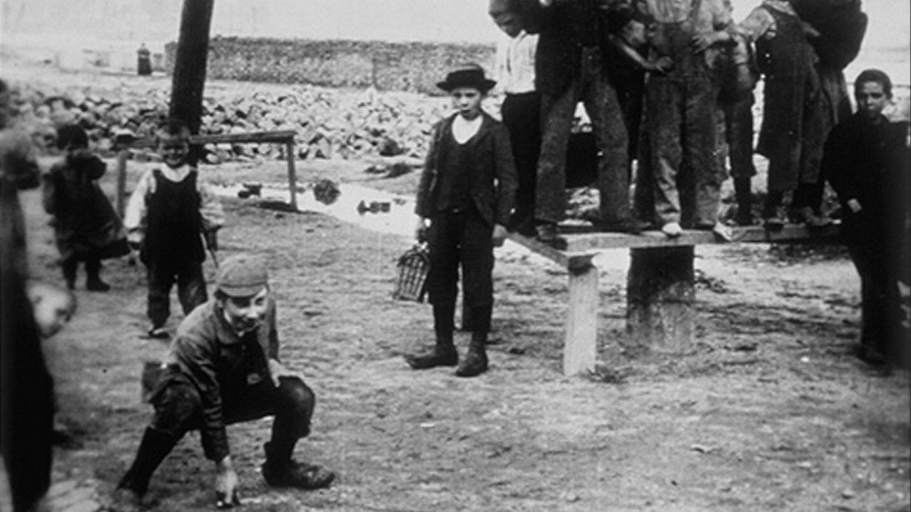 Backdrop for Children Playing Marbles