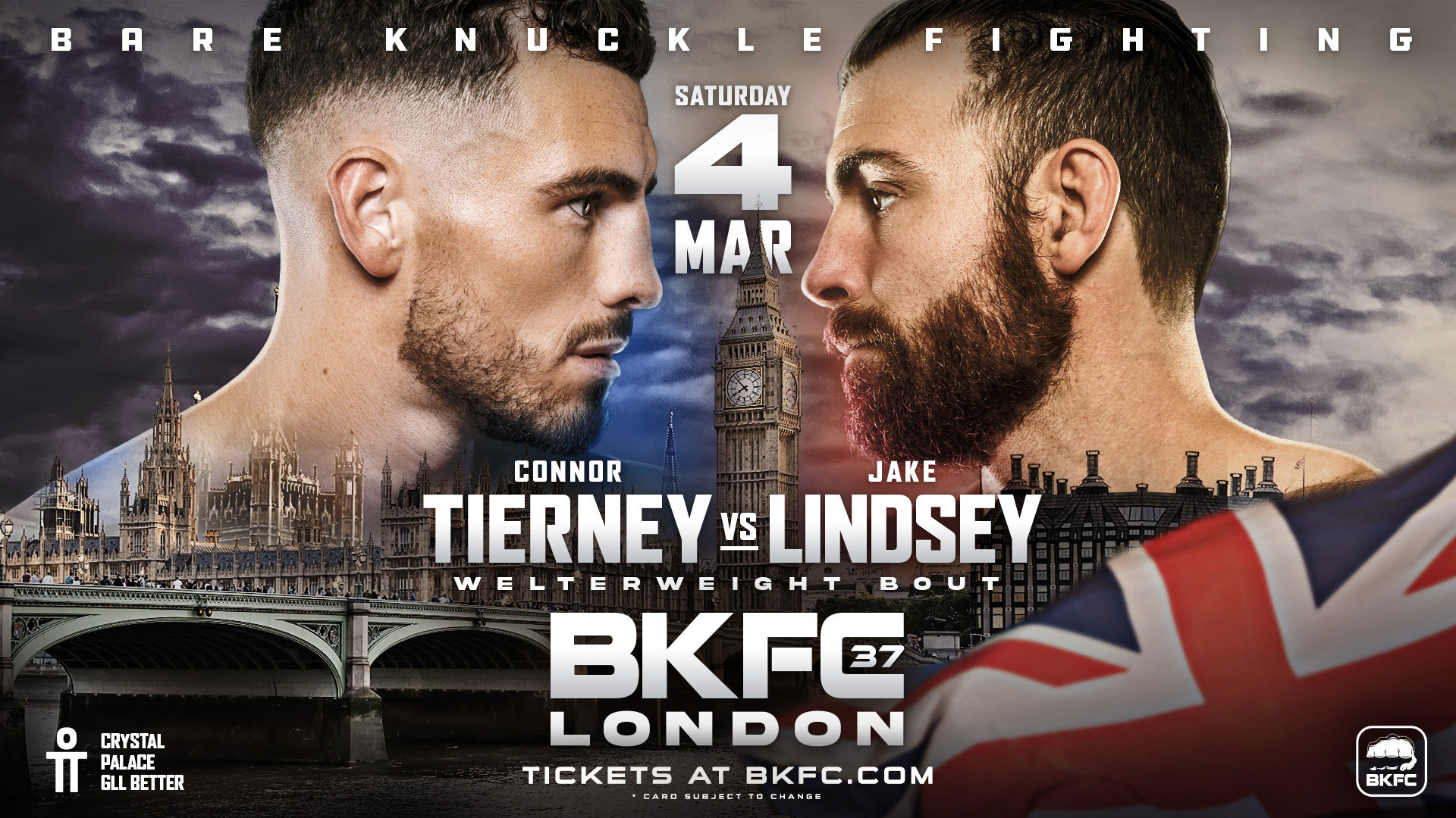 Backdrop for BKFC 37 London: Tierney vs. Lindsey