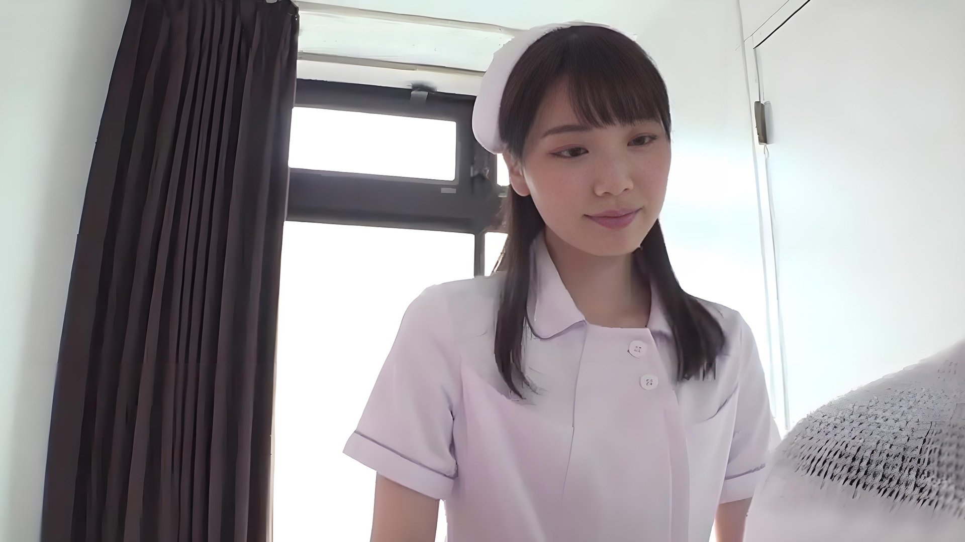 Backdrop for Drooling Lazy Nurse's Kiss And SEX Will Make You A Slut! Mio Ishikawa