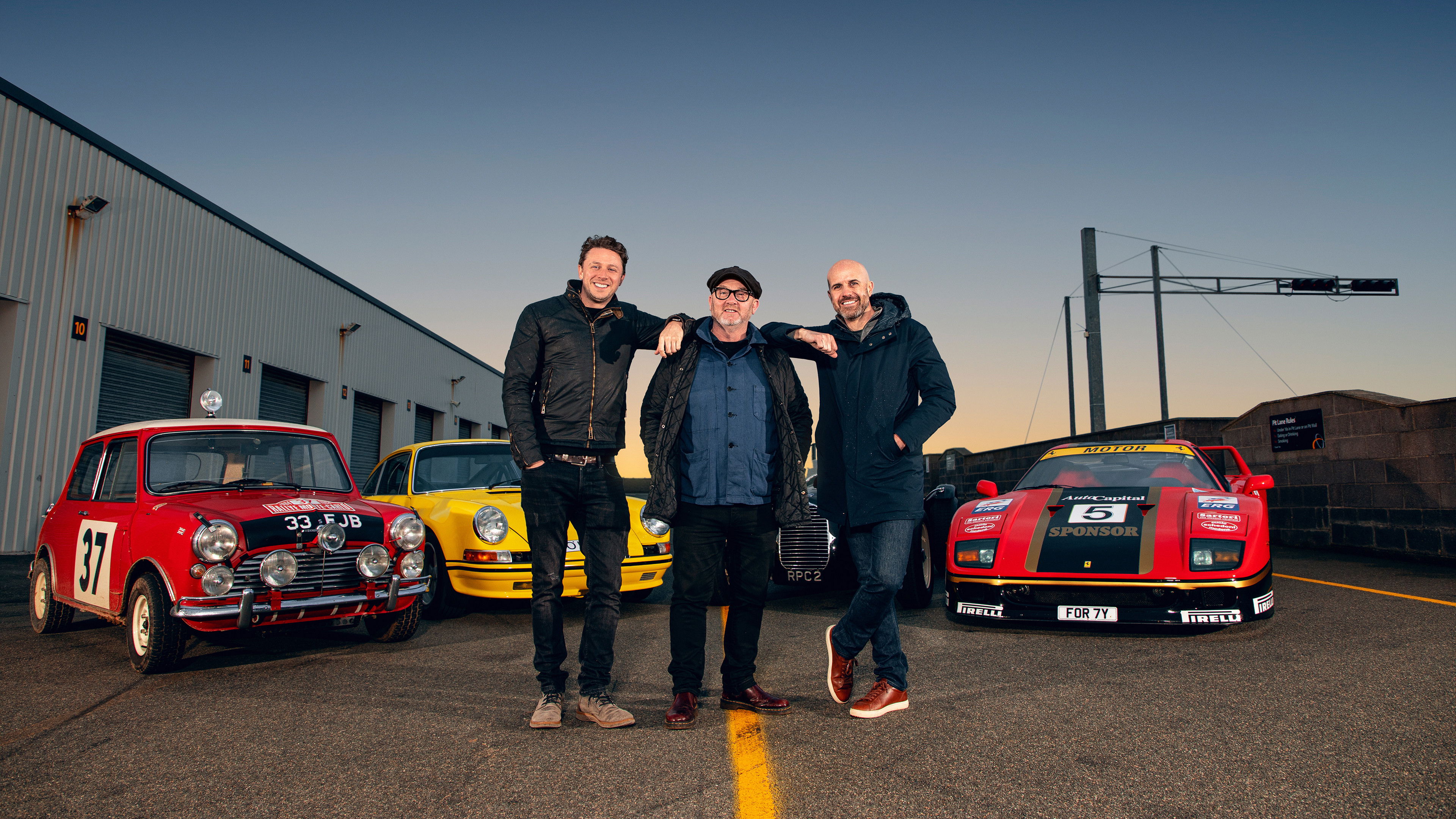 Backdrop for Three Men Four Wheels