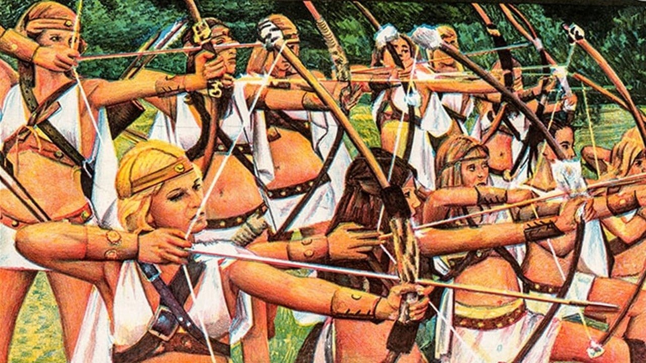 Backdrop for Super Stooges vs the Wonder Women