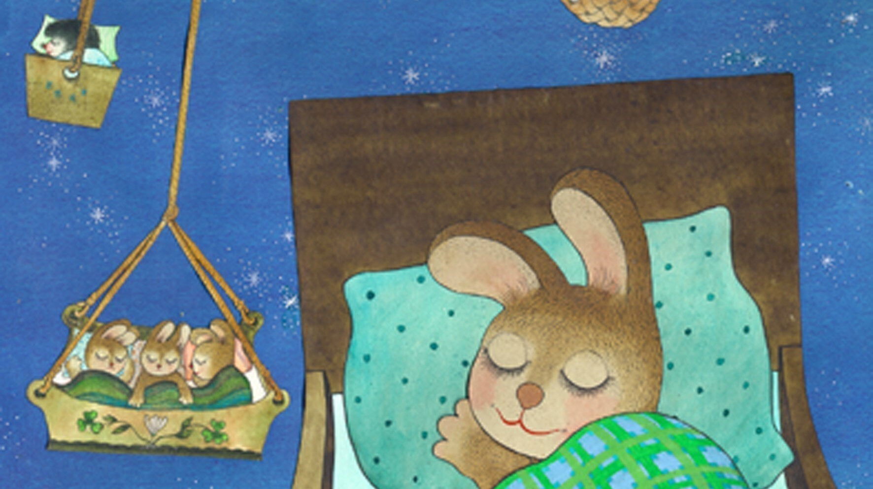 Backdrop for Little Hares' Bath