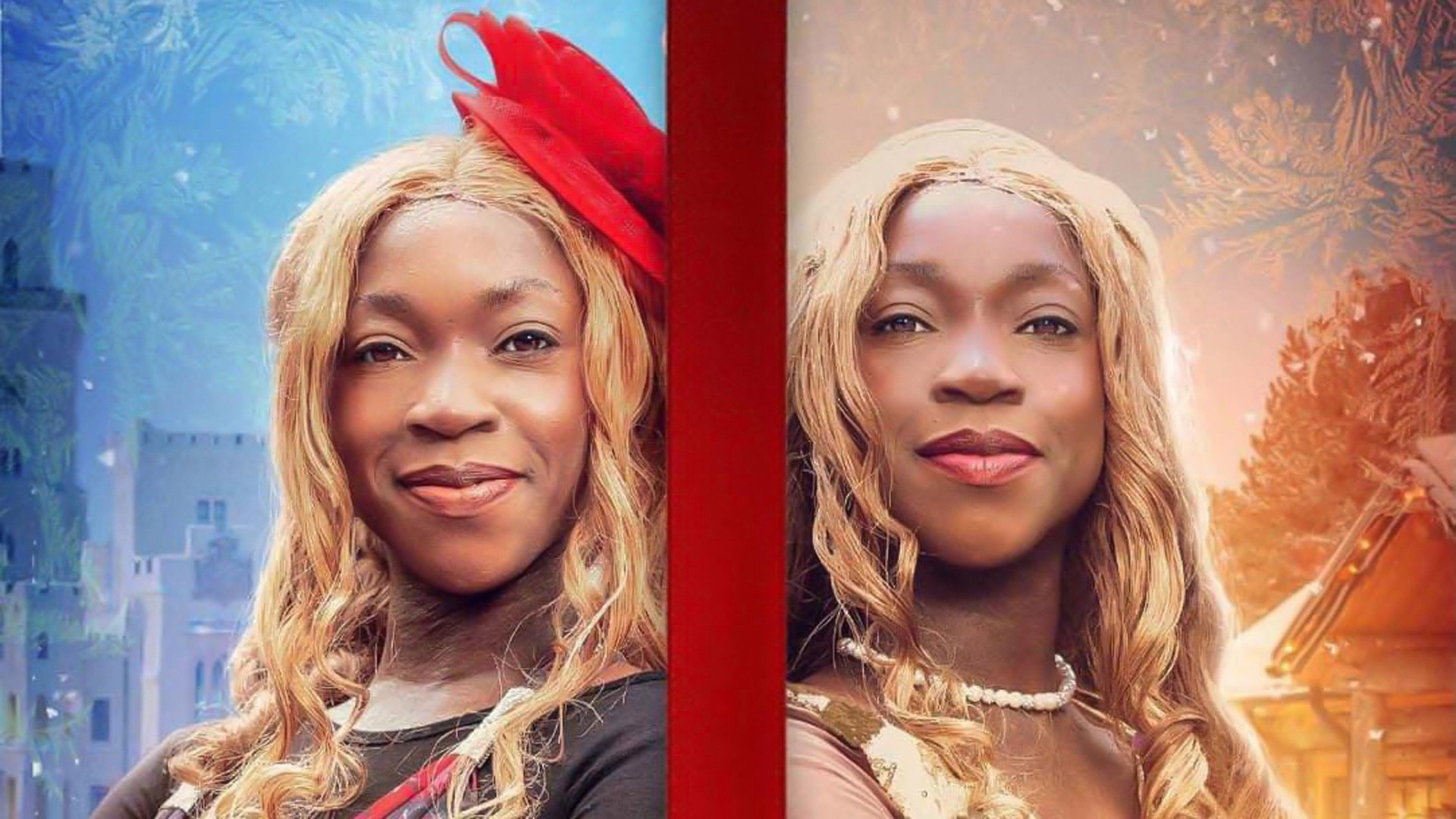 Backdrop for Christmas with the Twins