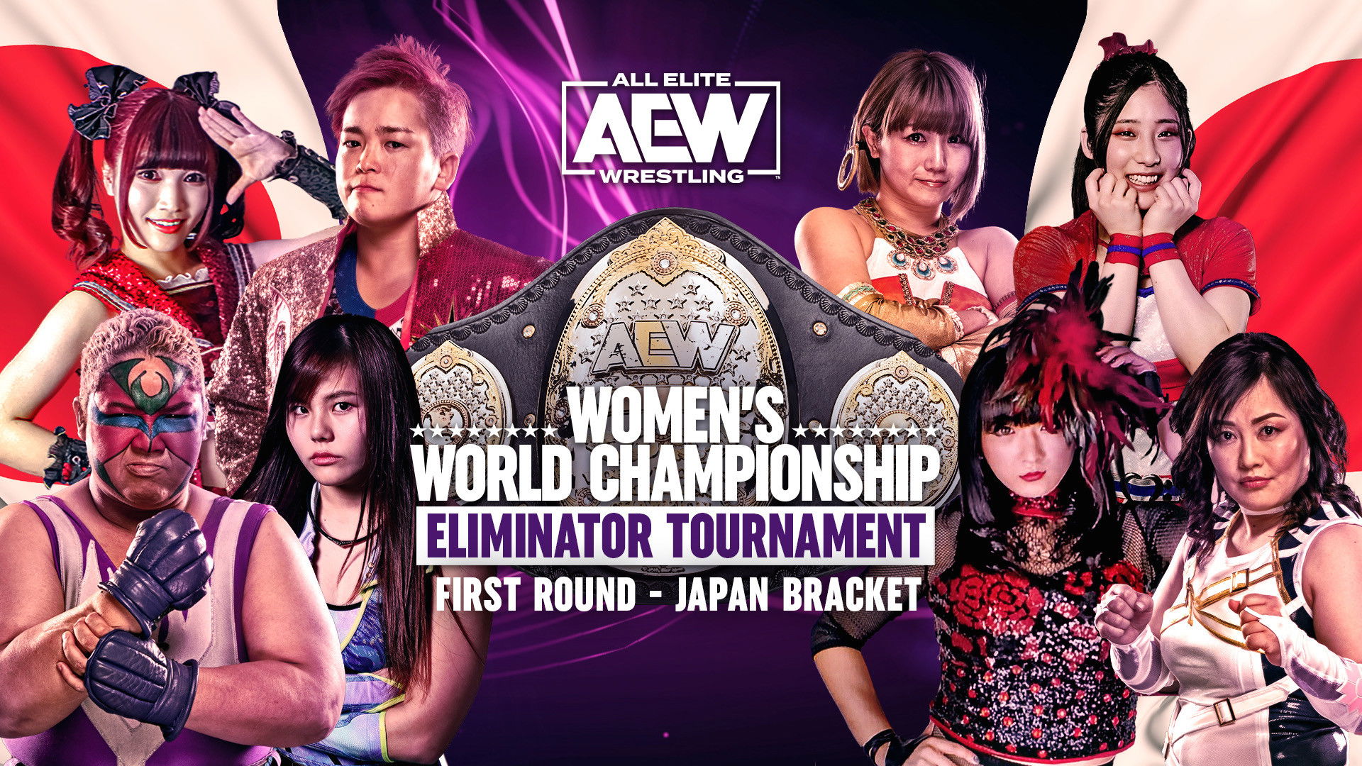 Backdrop for AEW Women's Eliminator Tournament