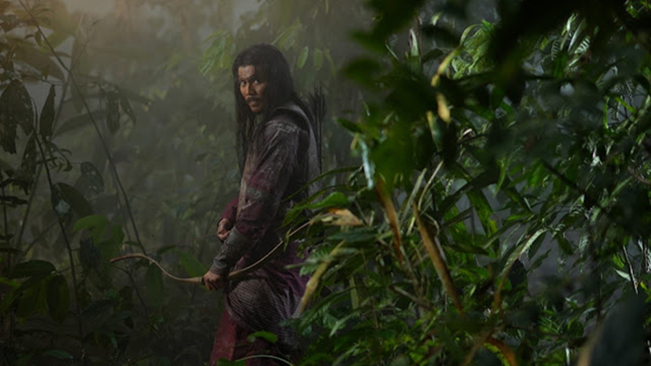 Backdrop for Warrior Awang and Master Tok Gajah