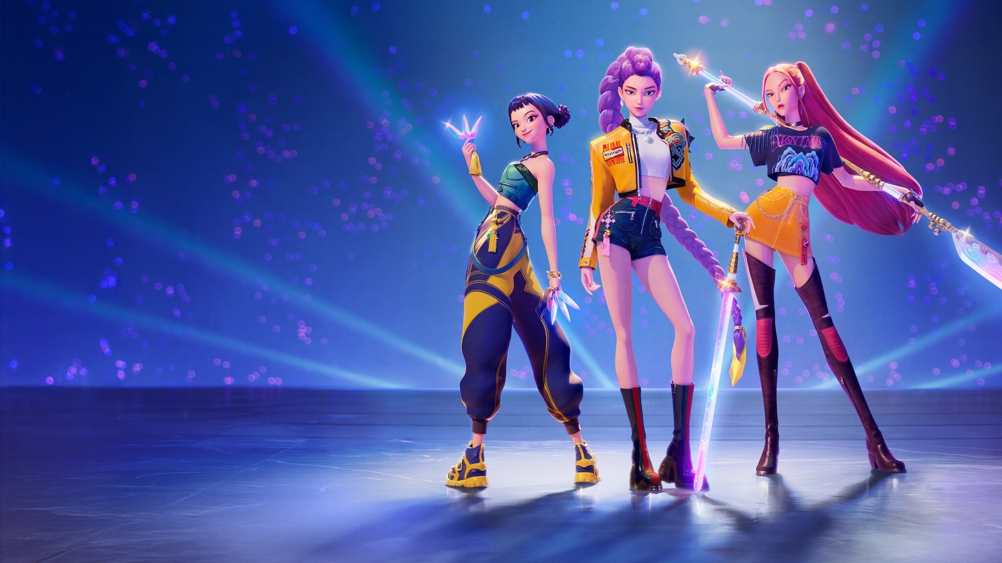 Backdrop for KPop Demon Hunters Lyric Videos