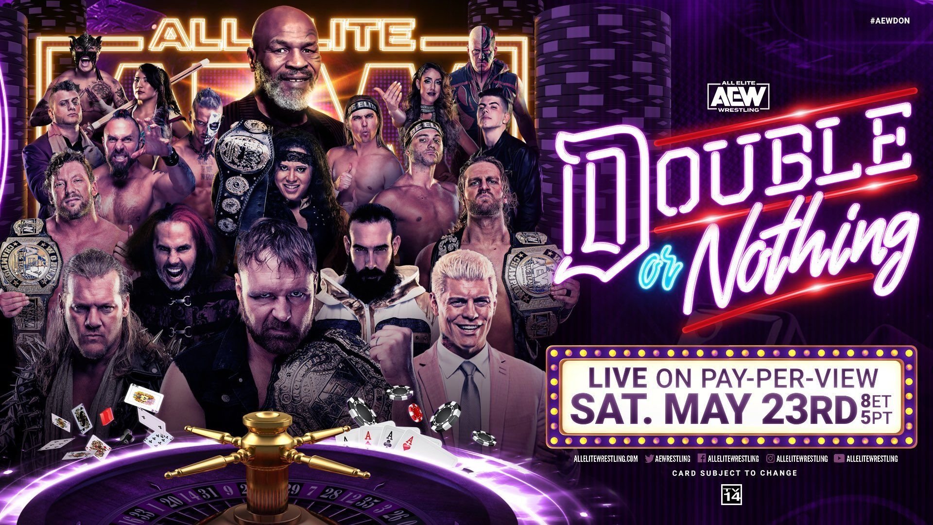 Backdrop for AEW Double or Nothing 2020