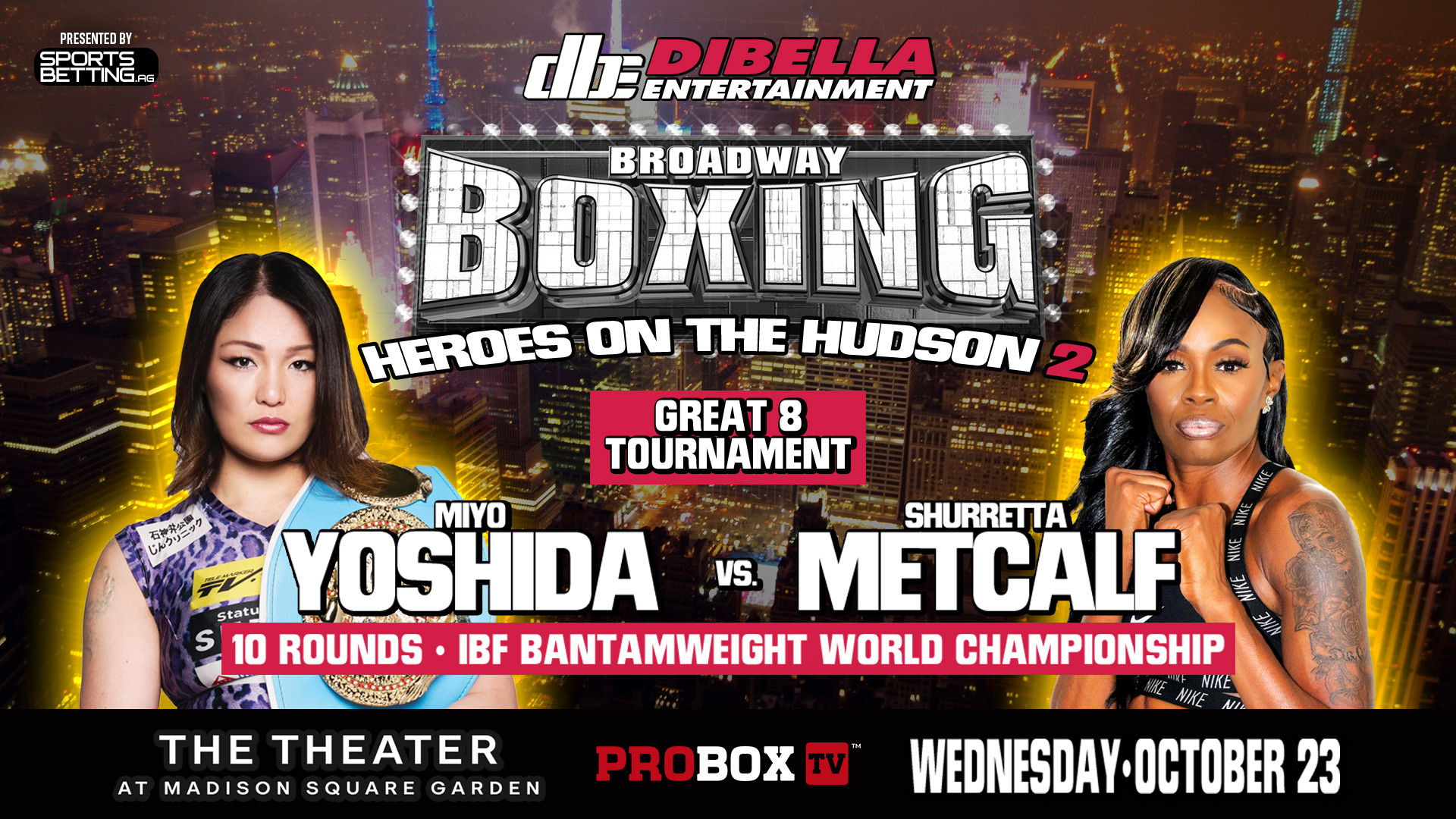 Backdrop for Miyo Yoshida vs. Shurretta Metcalf II