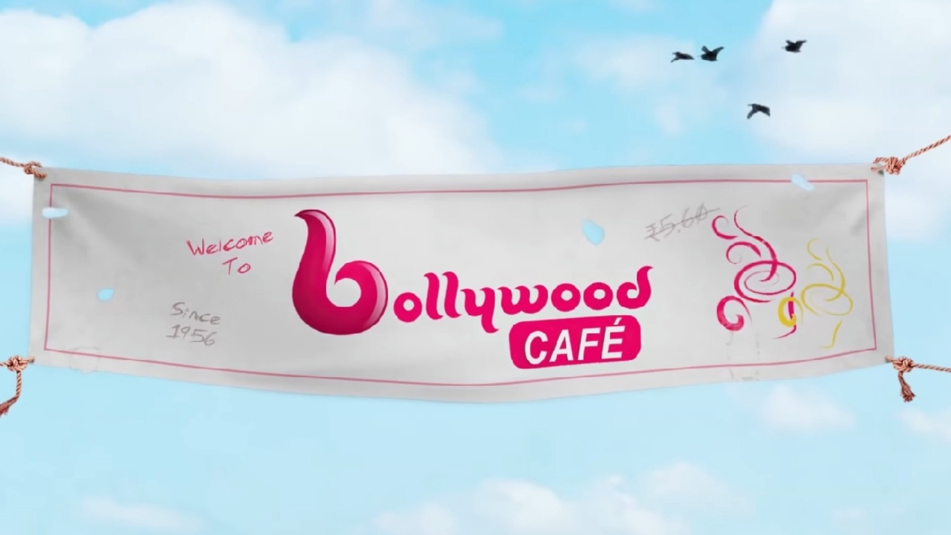 Backdrop for Bollywood cafe