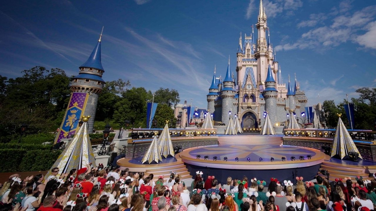 Backdrop for Disney Parks Magical Christmas Day Parade
