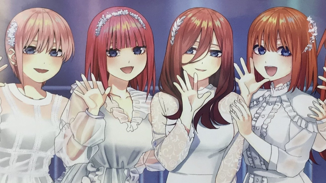 Backdrop for The Quintessential Quintuplets 5th Anniversary Event in Yokohama Arena