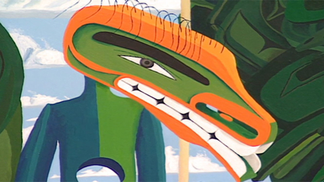 Backdrop for Yuxweluptun: Man of Masks