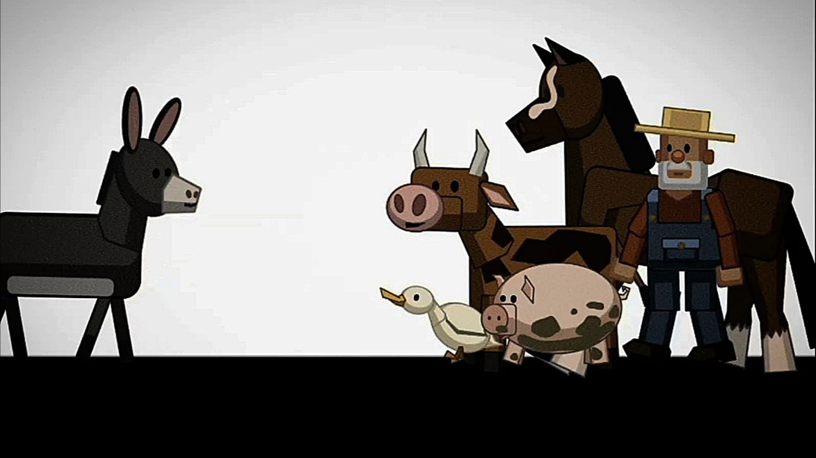 Backdrop for The donkey and the bottle