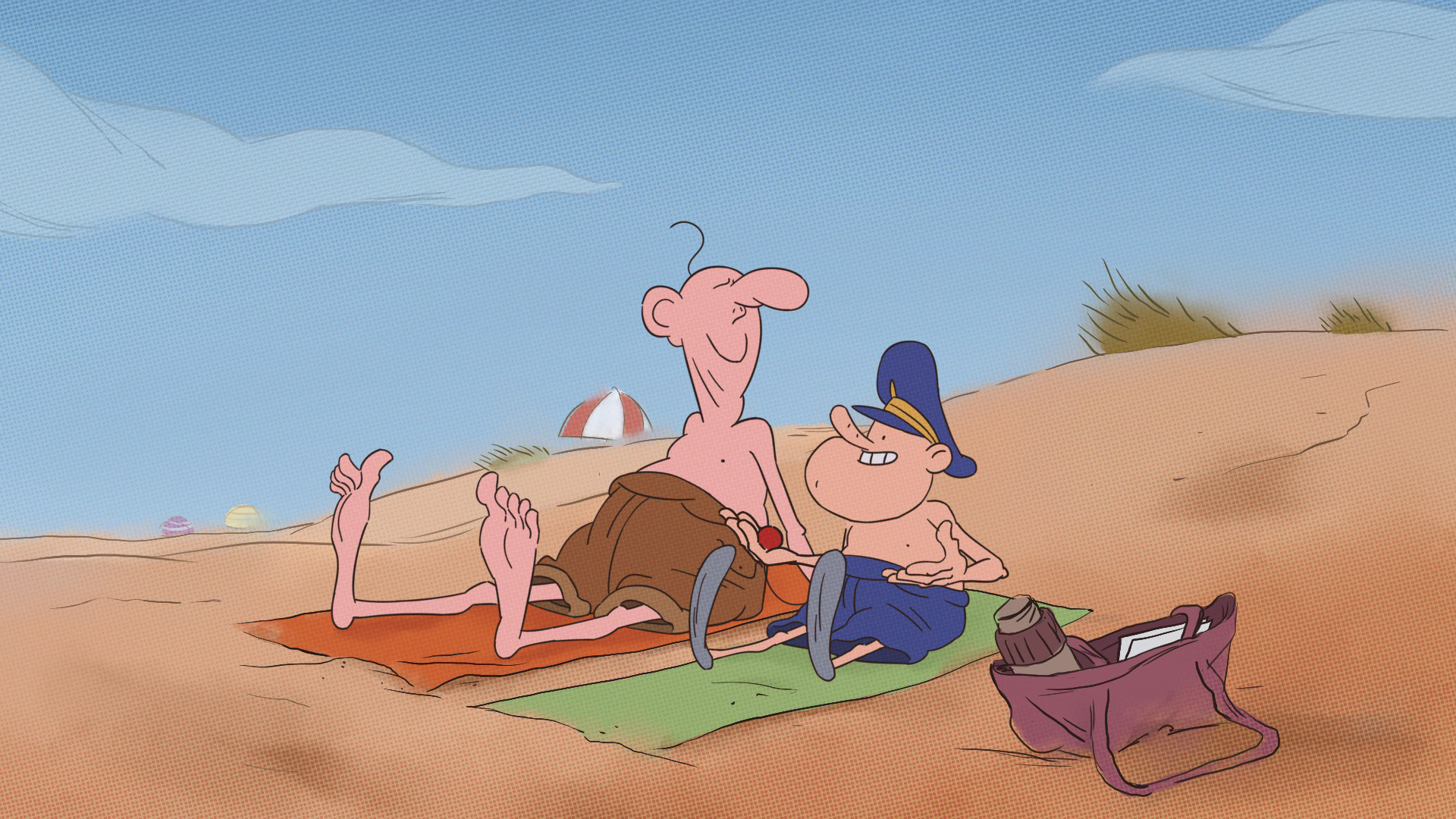 Backdrop for De Gaulle at the Beach