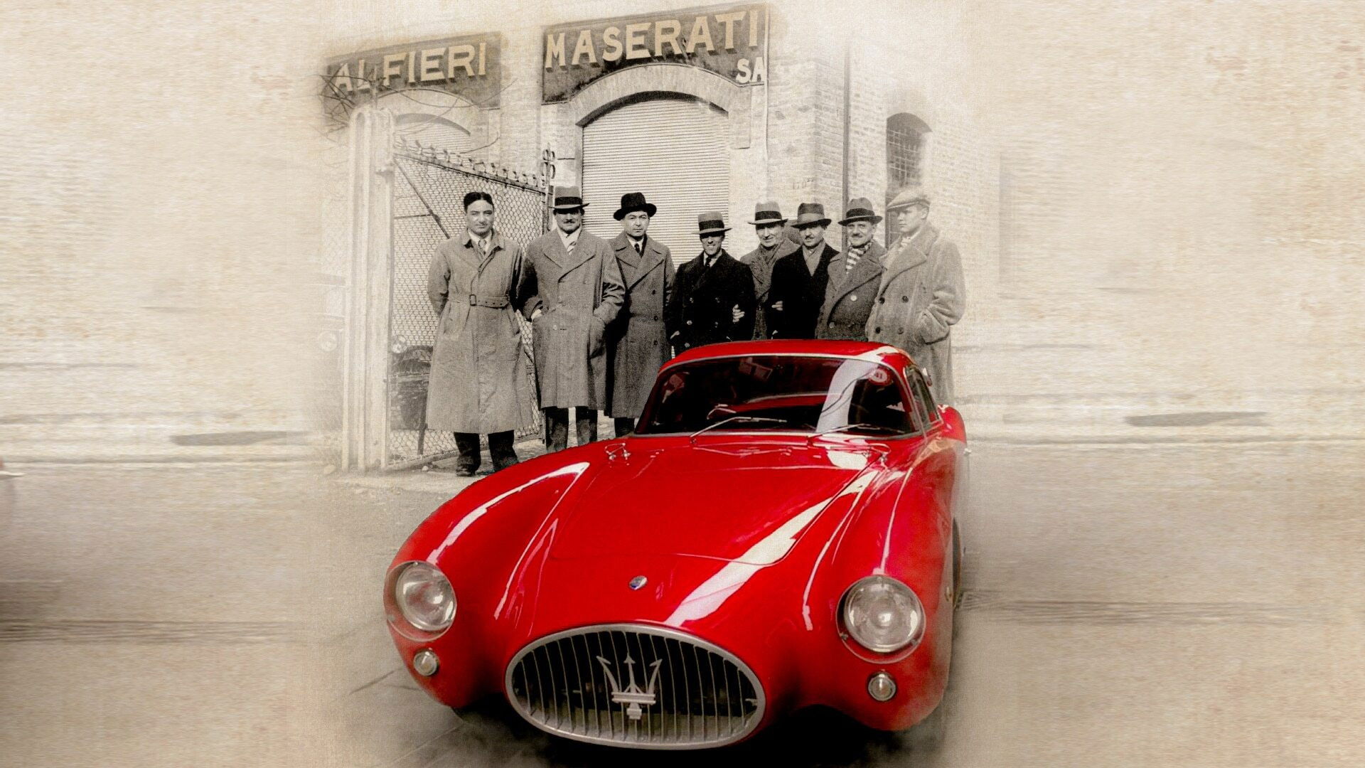 Backdrop for Maserati: A Hundred Years Against All Odds