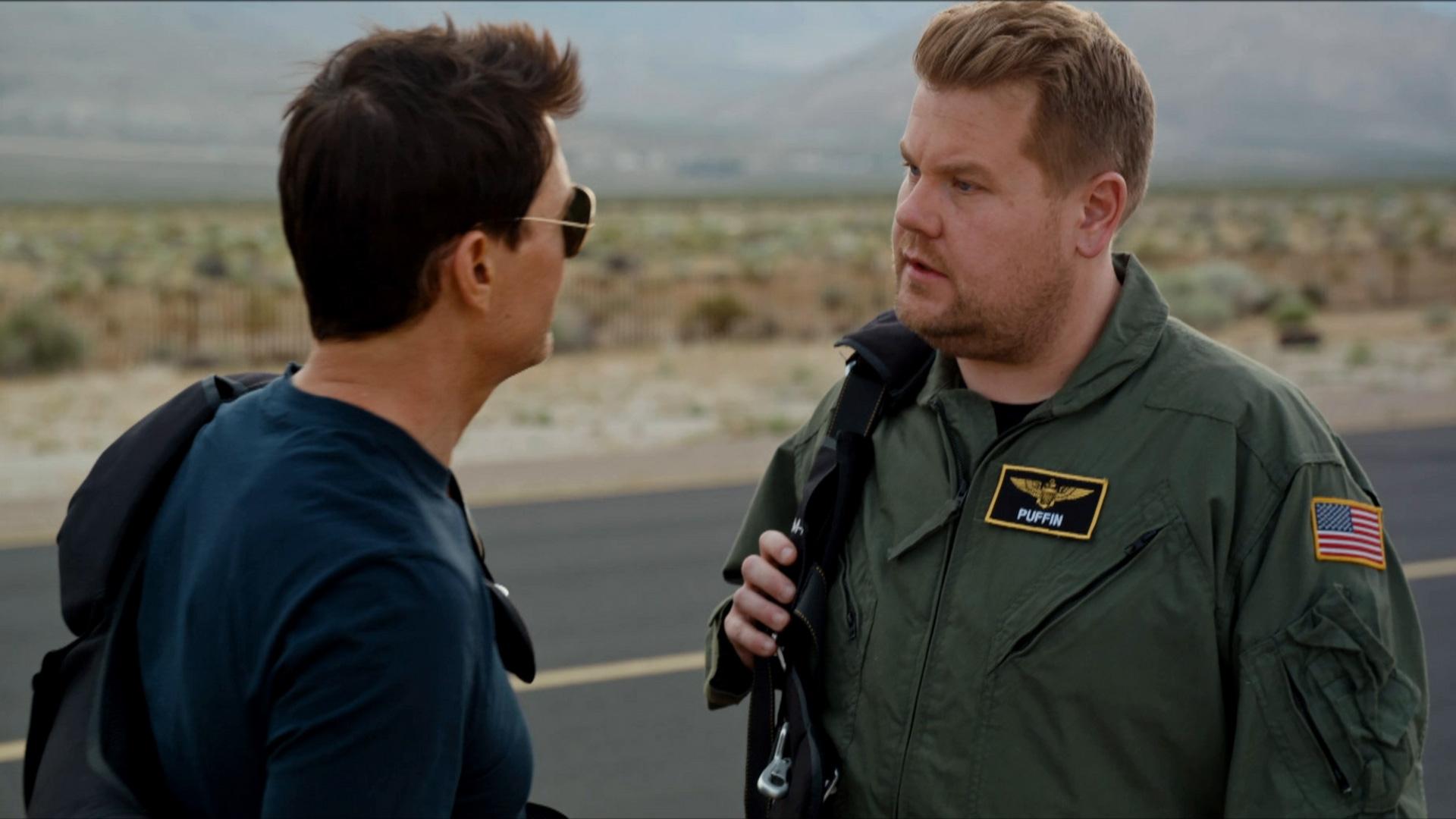 Backdrop for James Corden's Top Gun Training with Tom Cruise