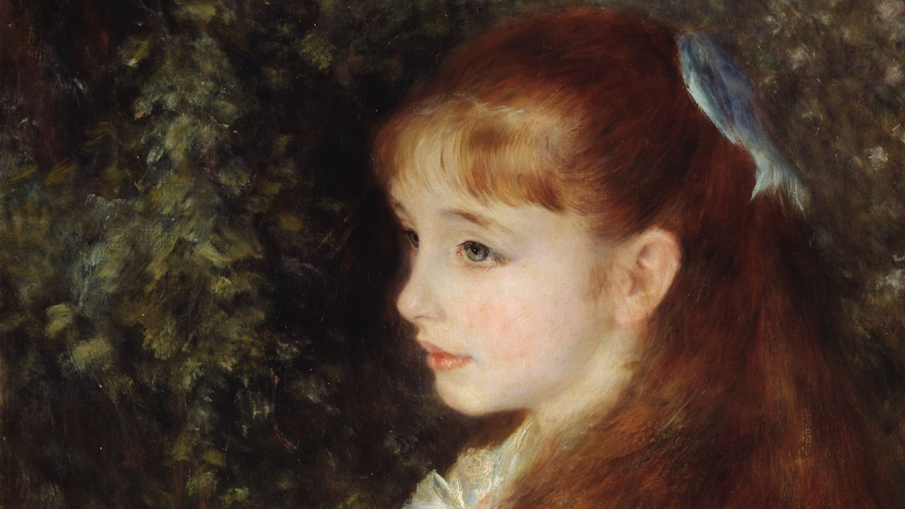 Backdrop for Renoir and the Girl with a Blue Ribbon