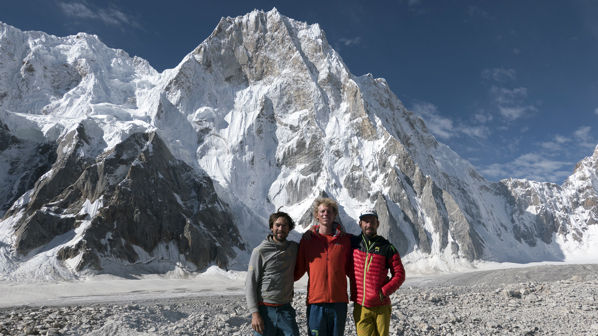 Backdrop for Climbing Latok 1 From The North
