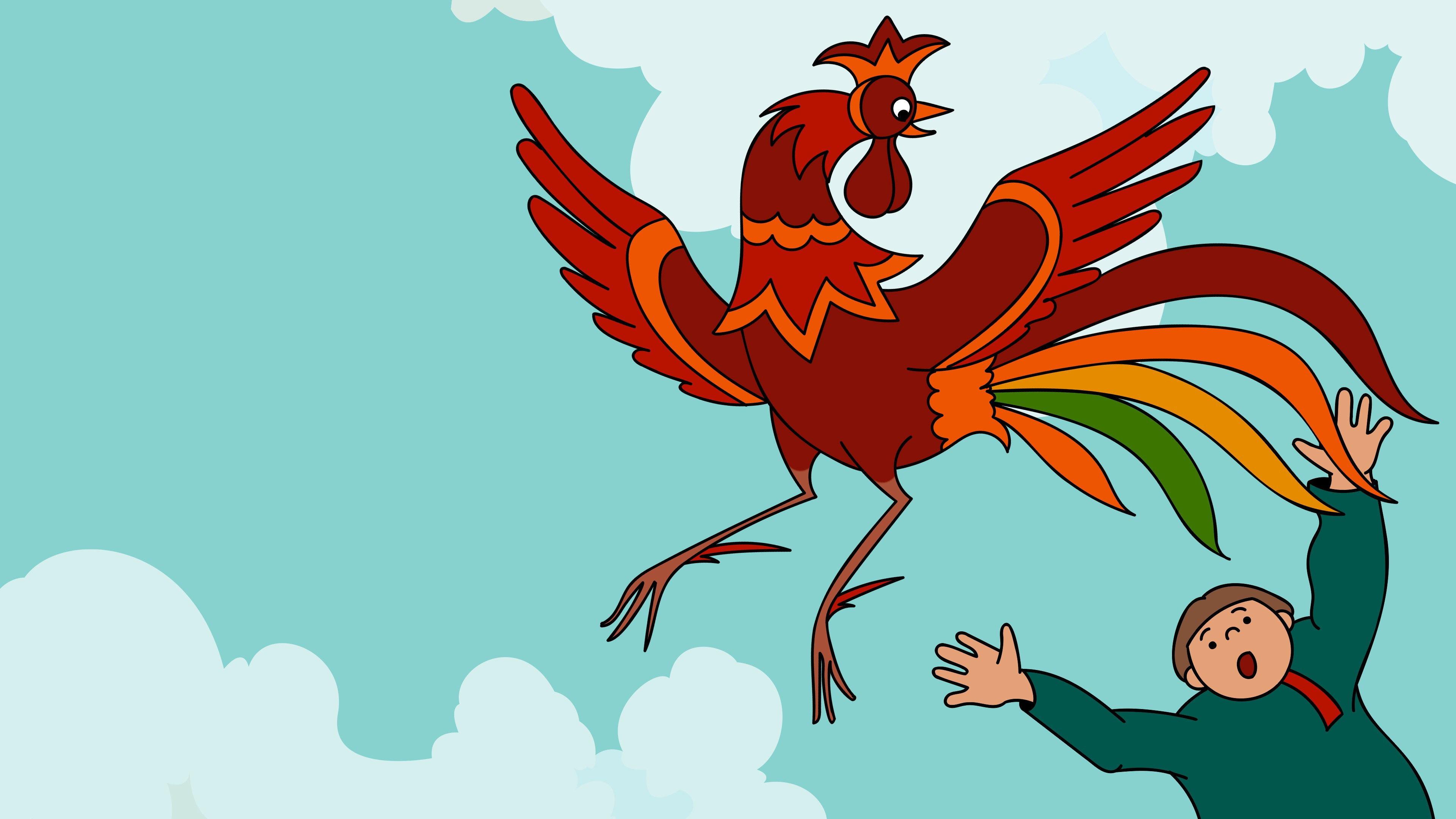 Backdrop for The Rooster and the Boyar