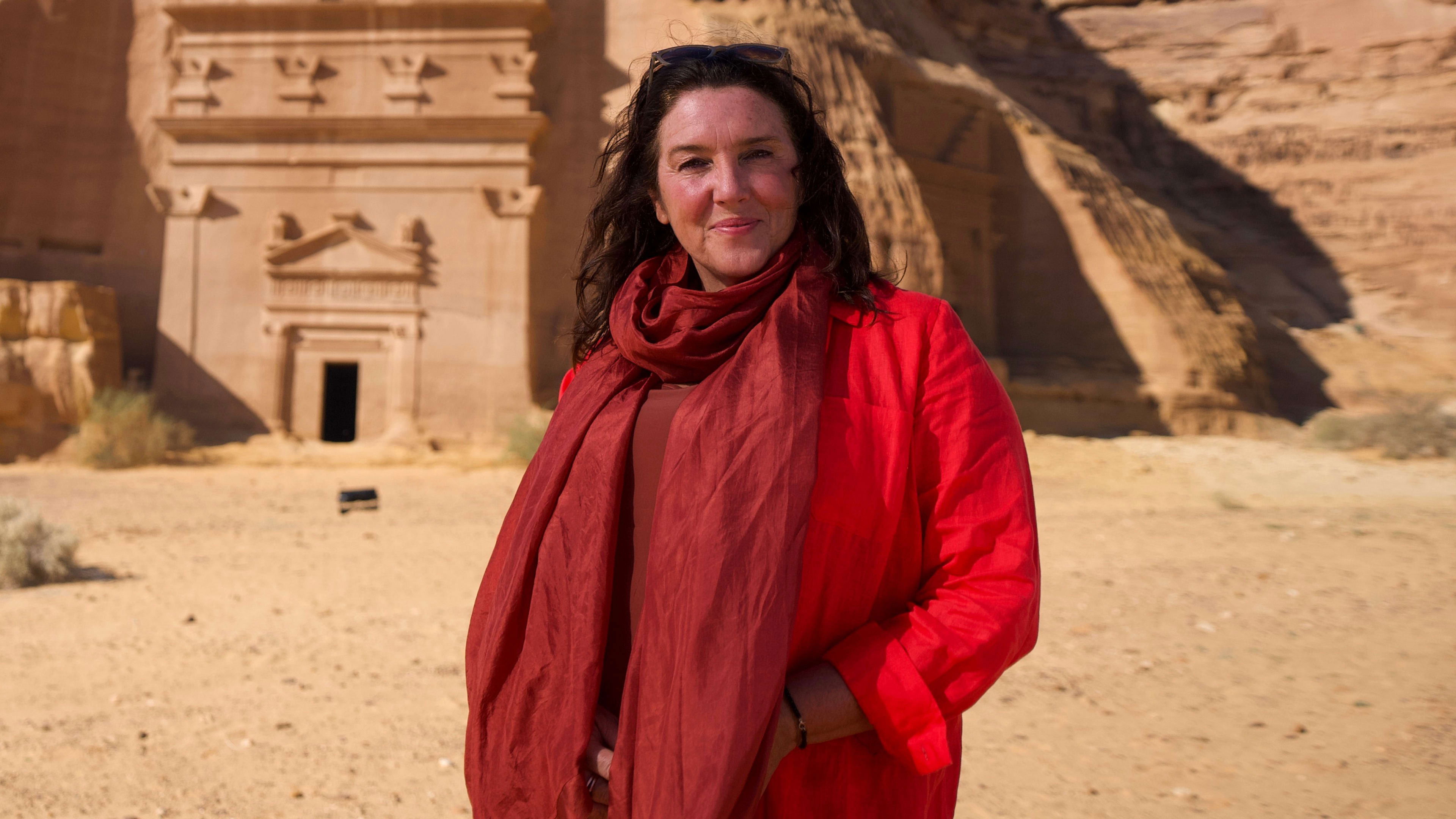 Backdrop for Bettany Hughes' Lost Worlds: The Nabataeans