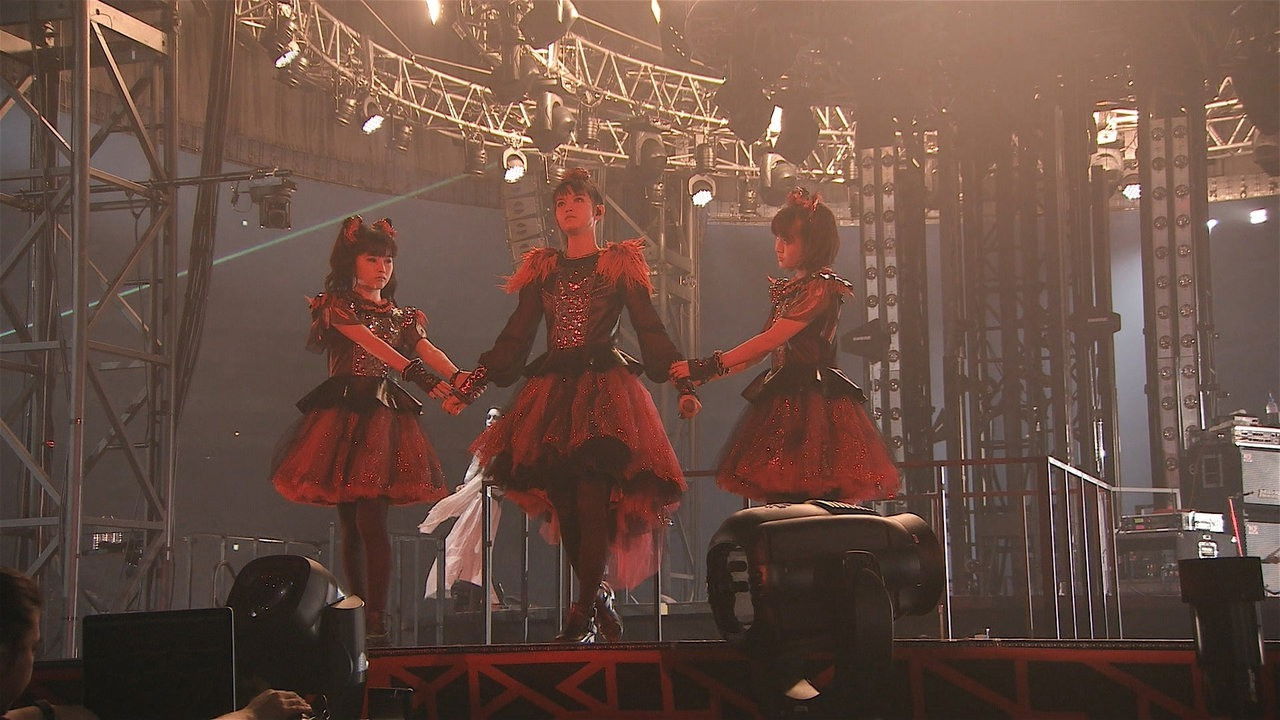 Backdrop for BABYMETAL Live at Tokyo Dome - WORLD TOUR 2016 - LEGEND - METAL RESISTANCE - Black Night