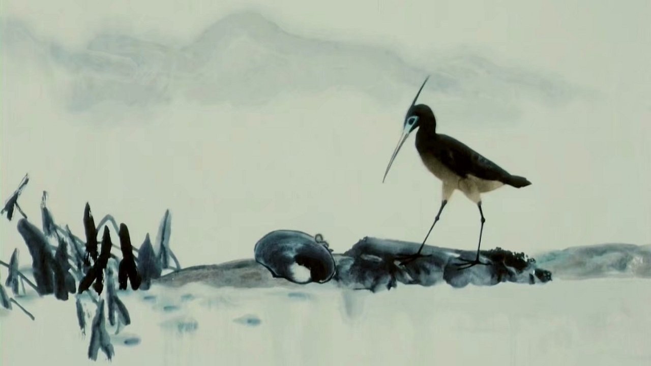 Backdrop for The Fight Between the Snipe and the Clam