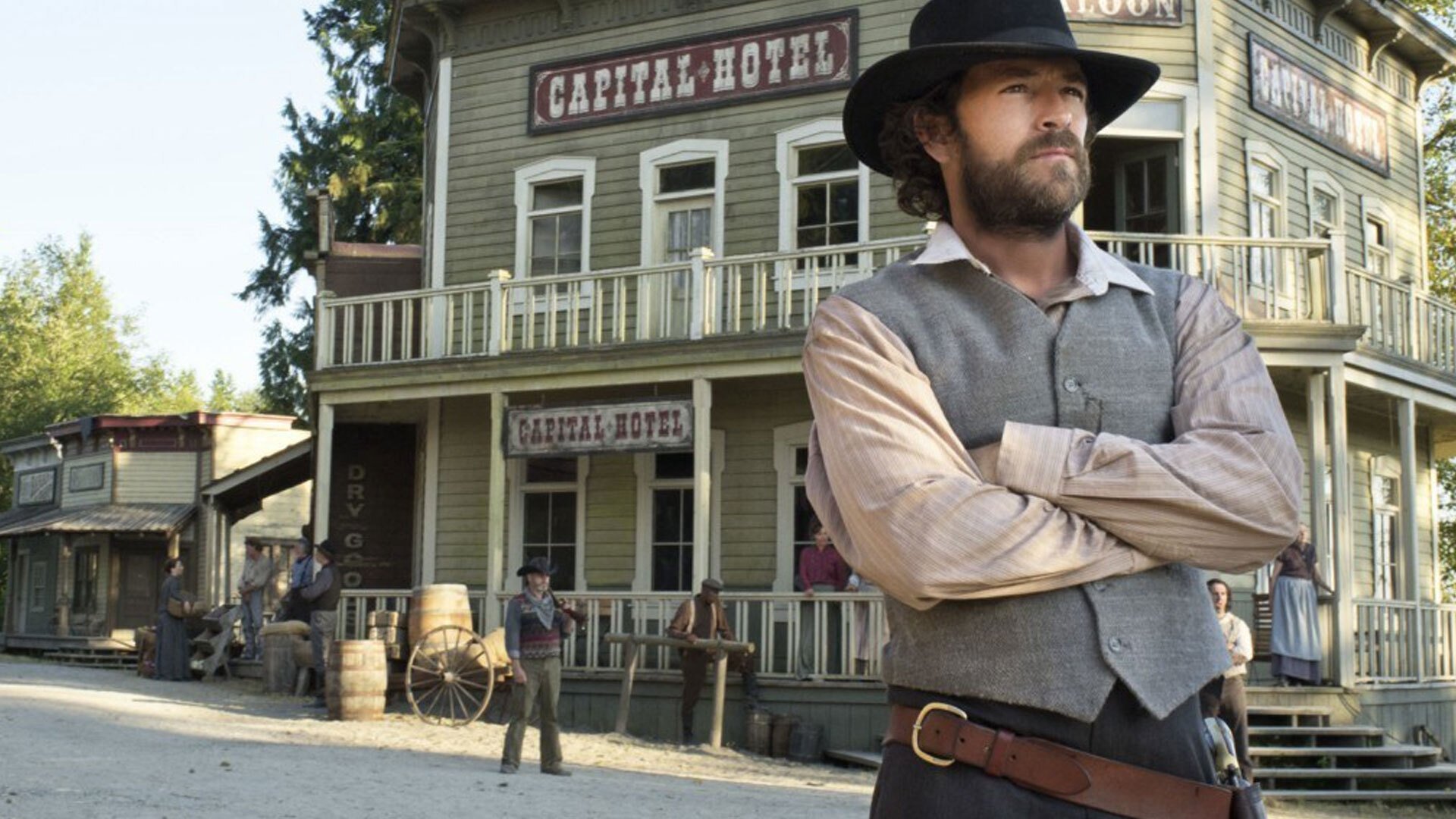 Backdrop for Goodnight for Justice: The Measure of a Man