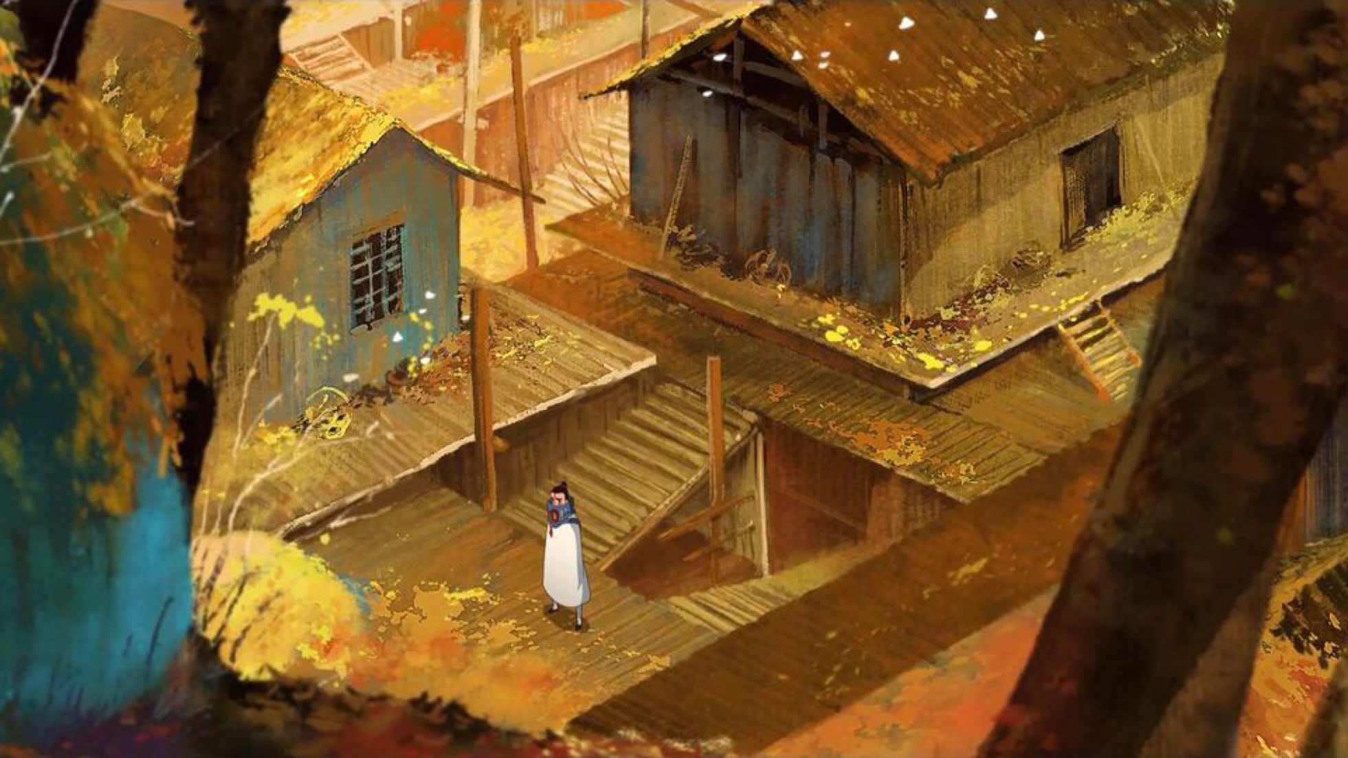 Backdrop for Valley of White Birds