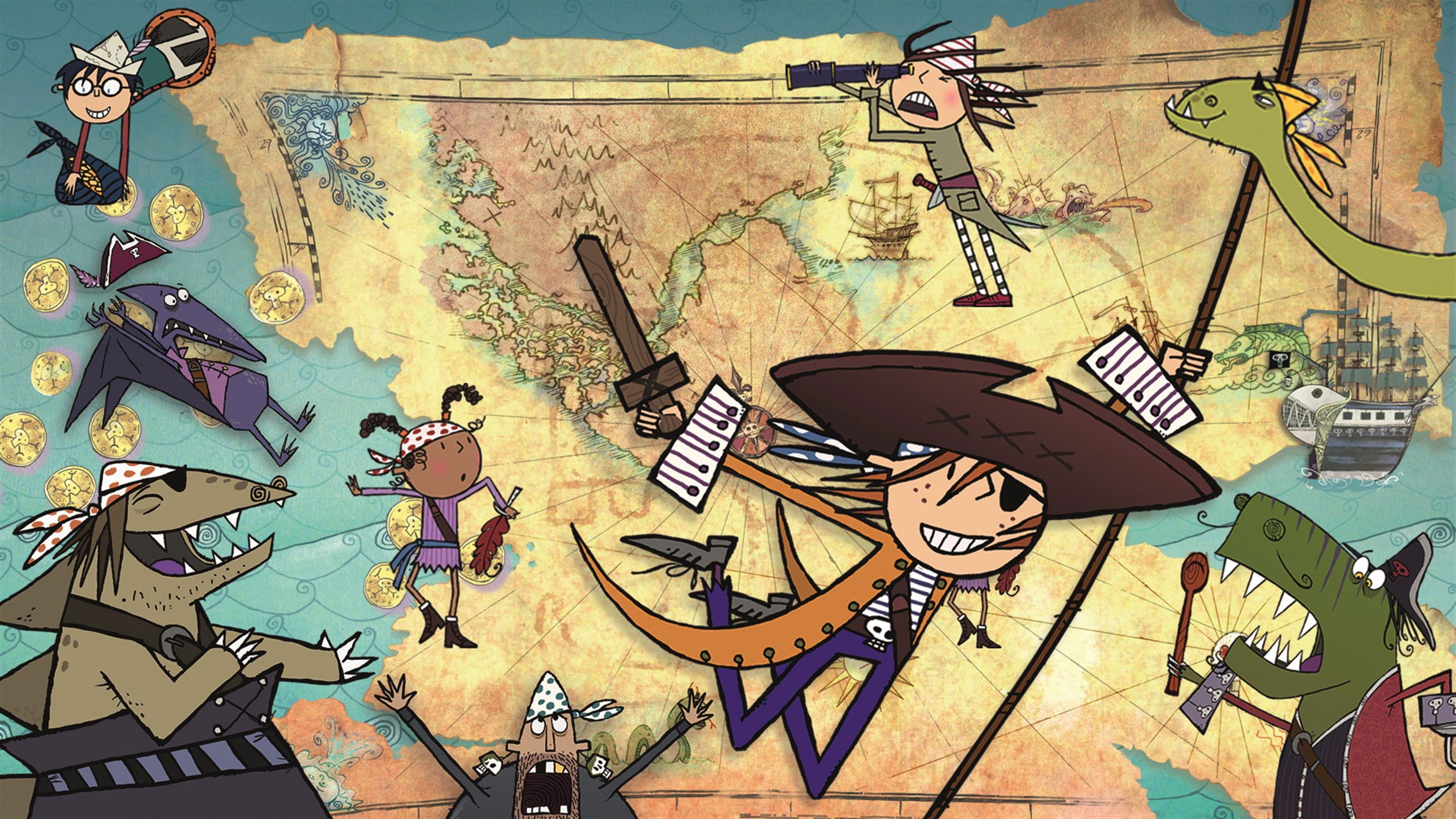 Backdrop for Captain Flinn and the Pirate Dinosaurs