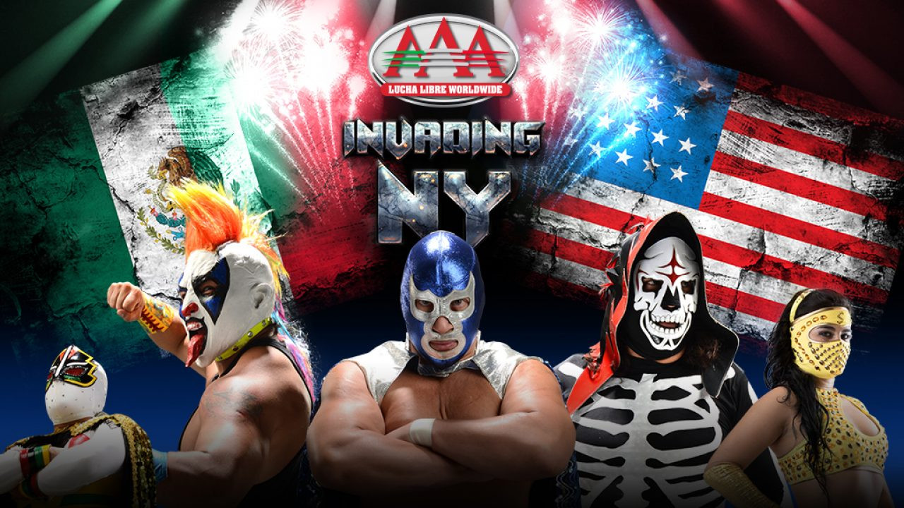 Backdrop for Lucha Libre AAA Invading New York