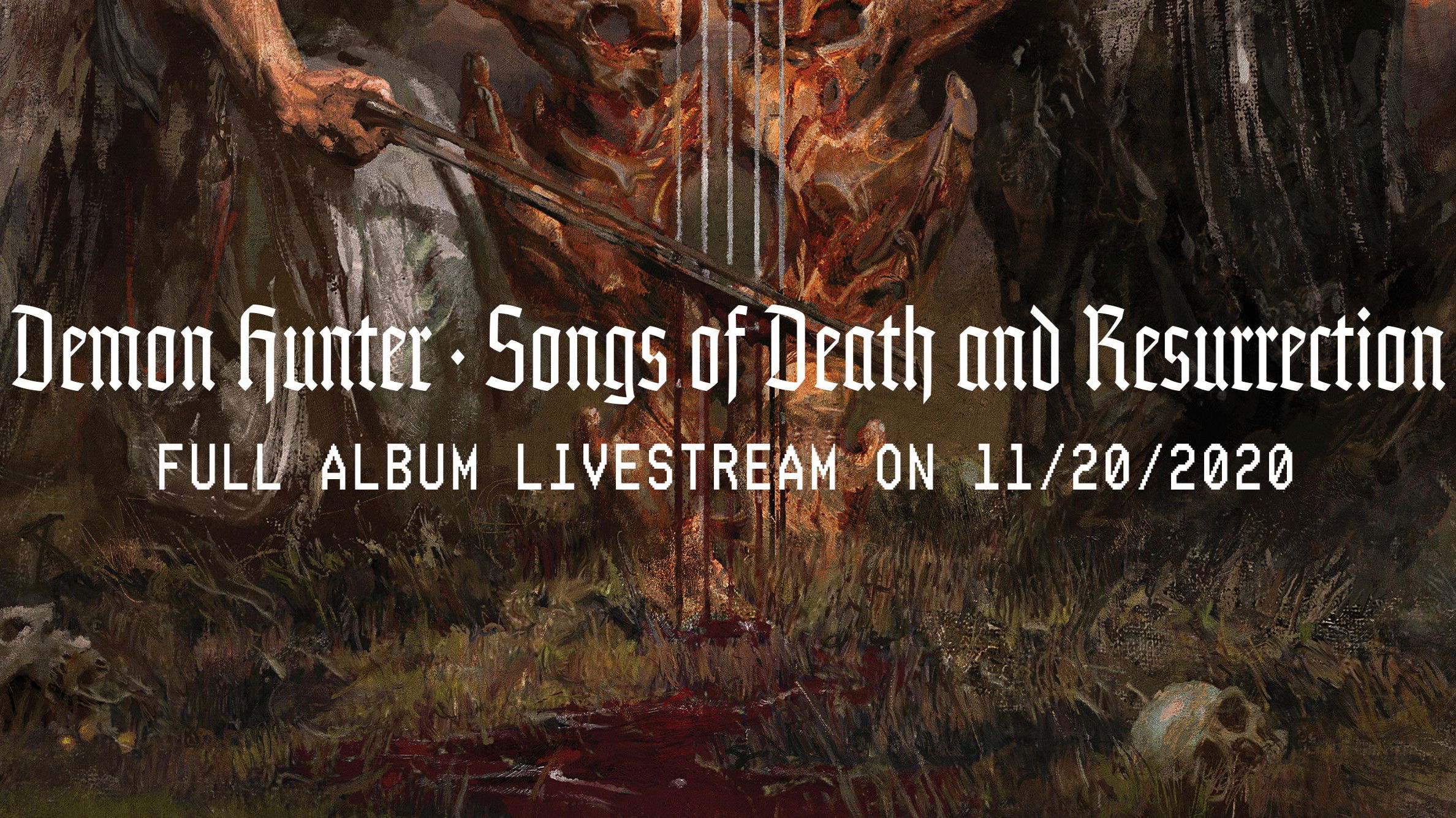 Backdrop for Demon Hunter Songs - Songs of Death and Resurrection Livestream