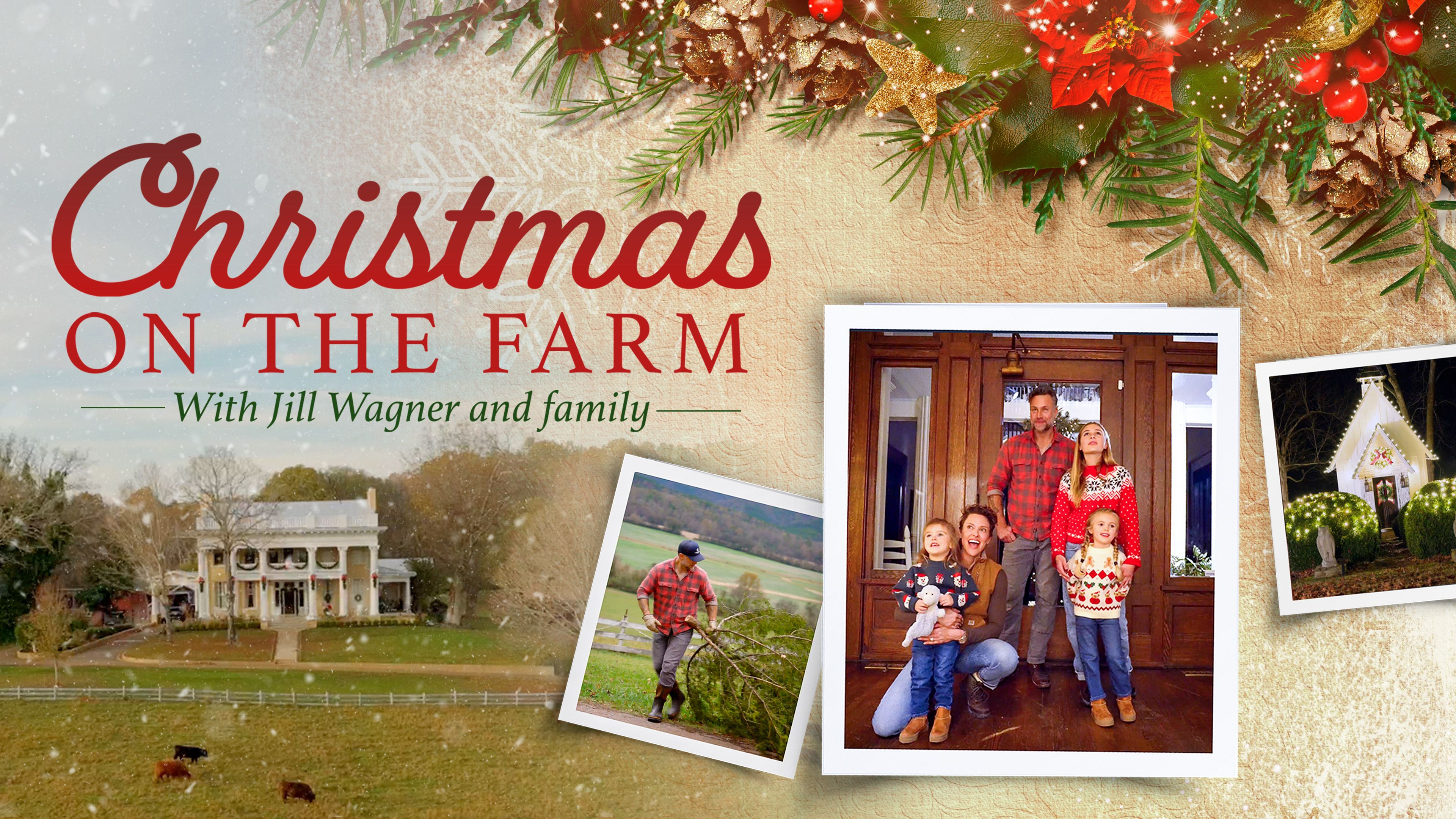 Backdrop for Christmas on the Farm with Jill Wagner and Family