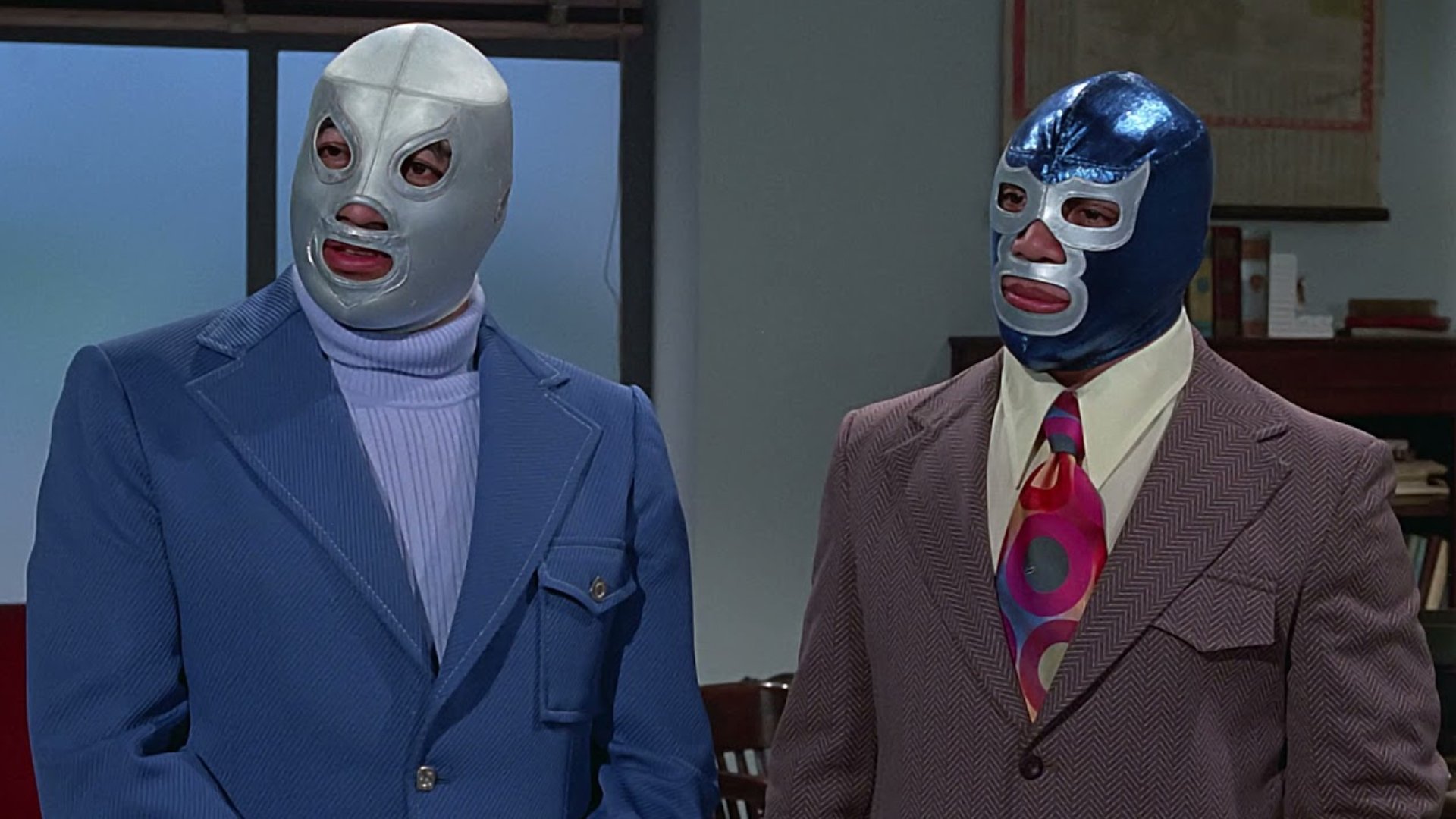 Backdrop for Santo and Blue Demon vs. Dr. Frankenstein