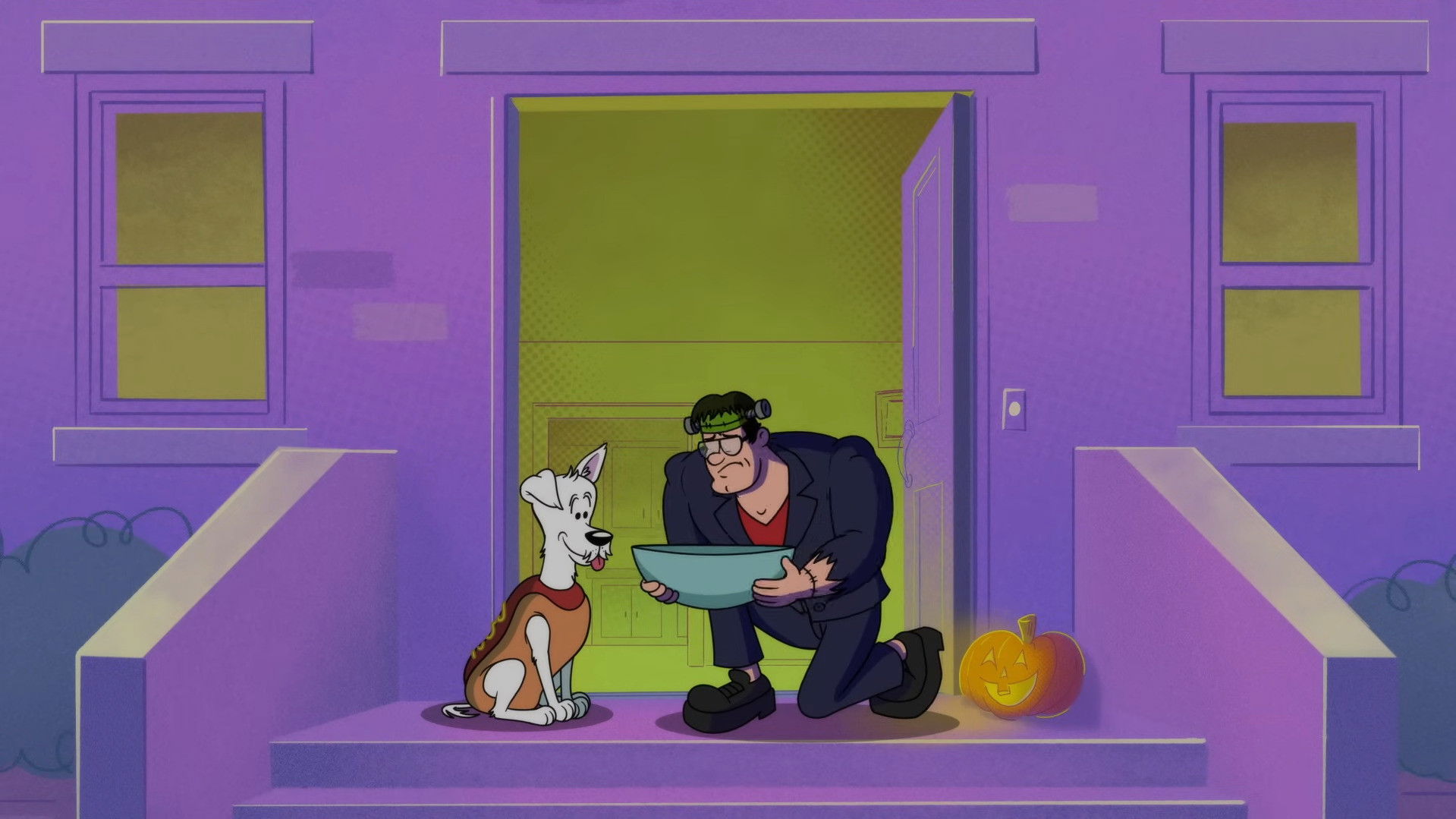 Backdrop for Krypto Saves the Day!: Halloween Havoc