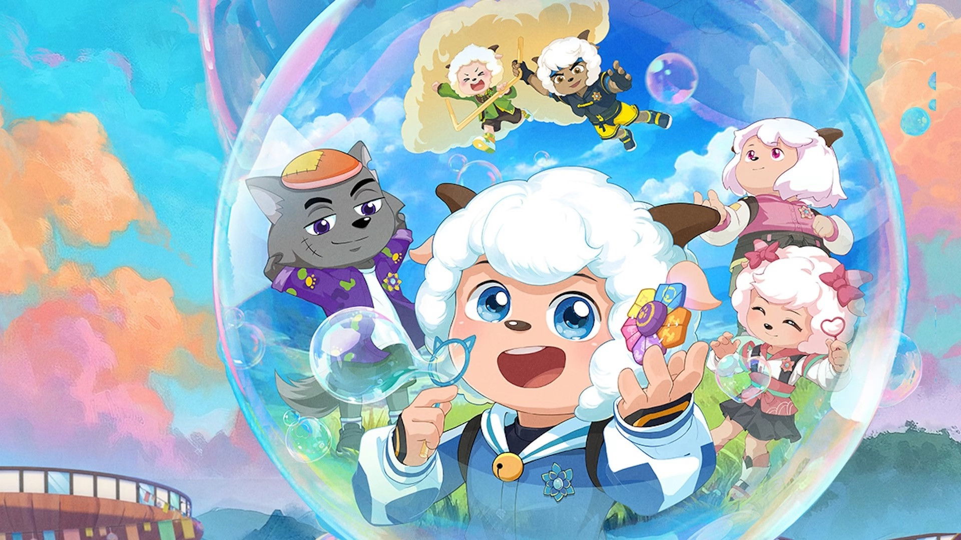 Backdrop for Pleasant  Goat and Big Big Wolf: Bright New Dawn