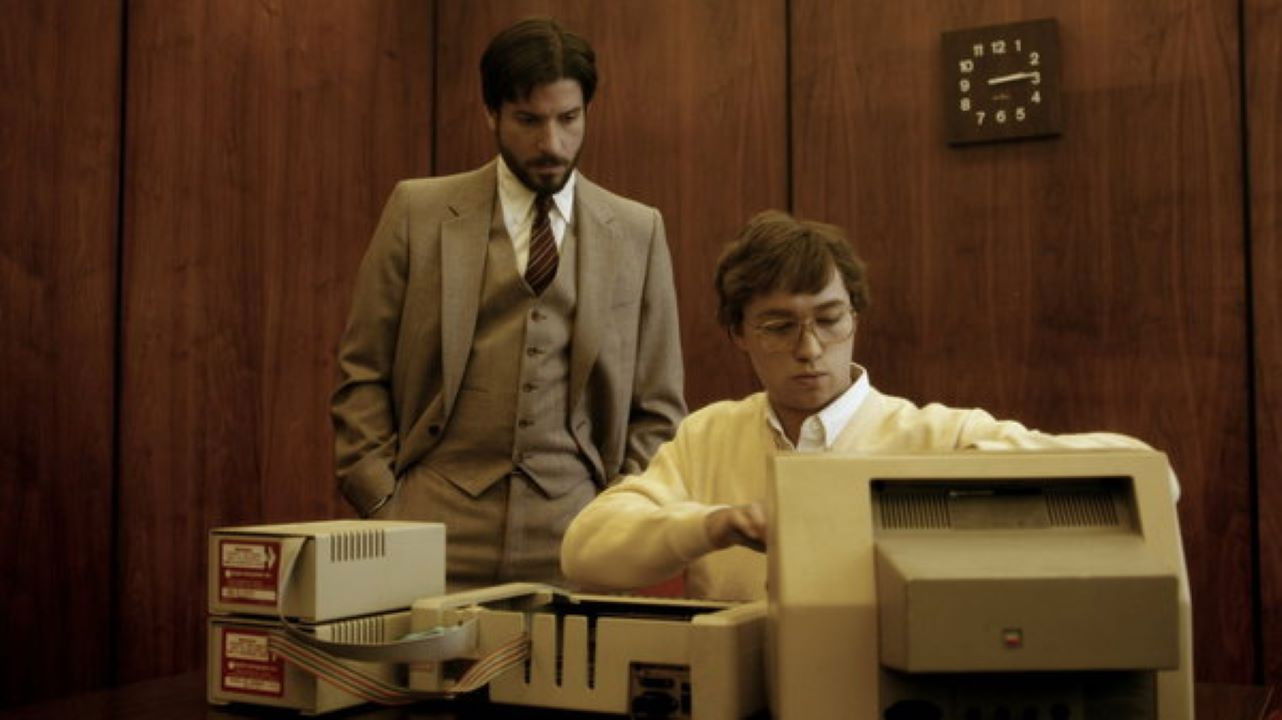 Backdrop for American Genius: Jobs vs Gates