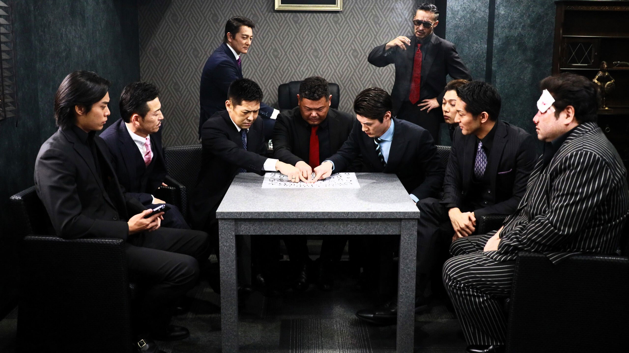 Backdrop for Yamazaki Ichimon — Unification of Japan (or "Hiragana Ichimon")