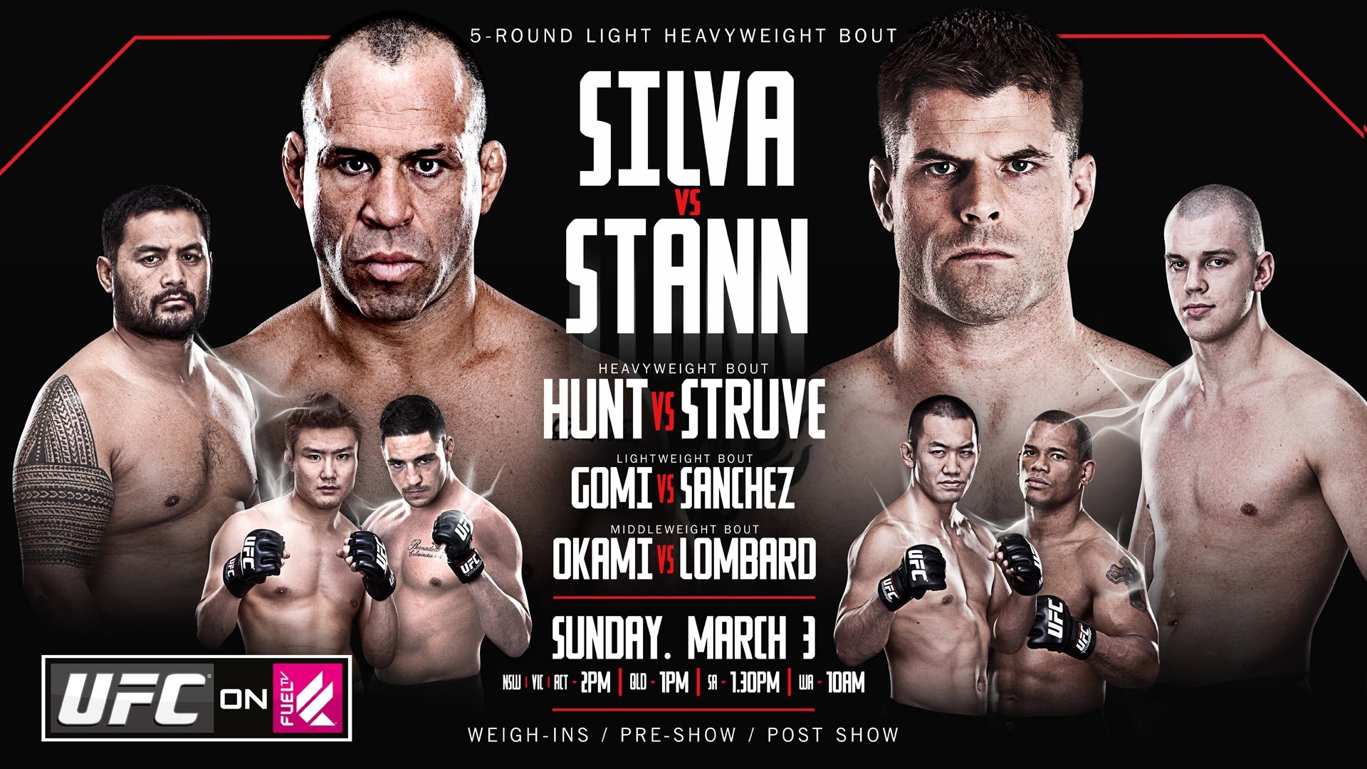 Backdrop for UFC on Fuel TV 8: Silva vs. Stann